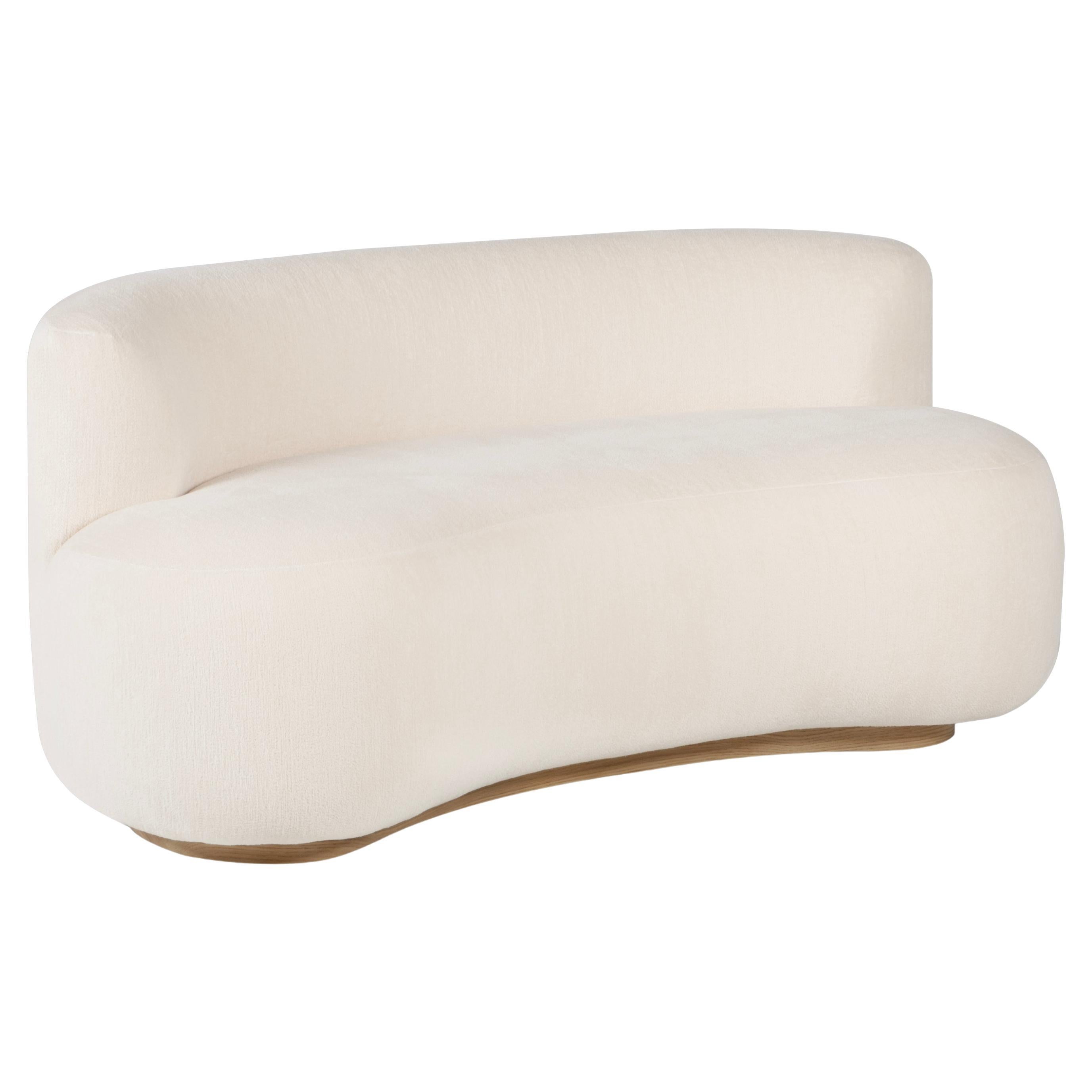 Organic Modern Twins Loveseat, DEDAR Chenille, Oak, Handmade Portugal Greenapple