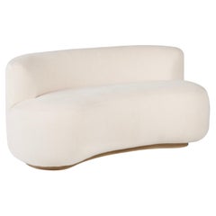 Organic Modern Twins Loveseat, DEDAR Chenille, Oak, Handmade Portugal Greenapple