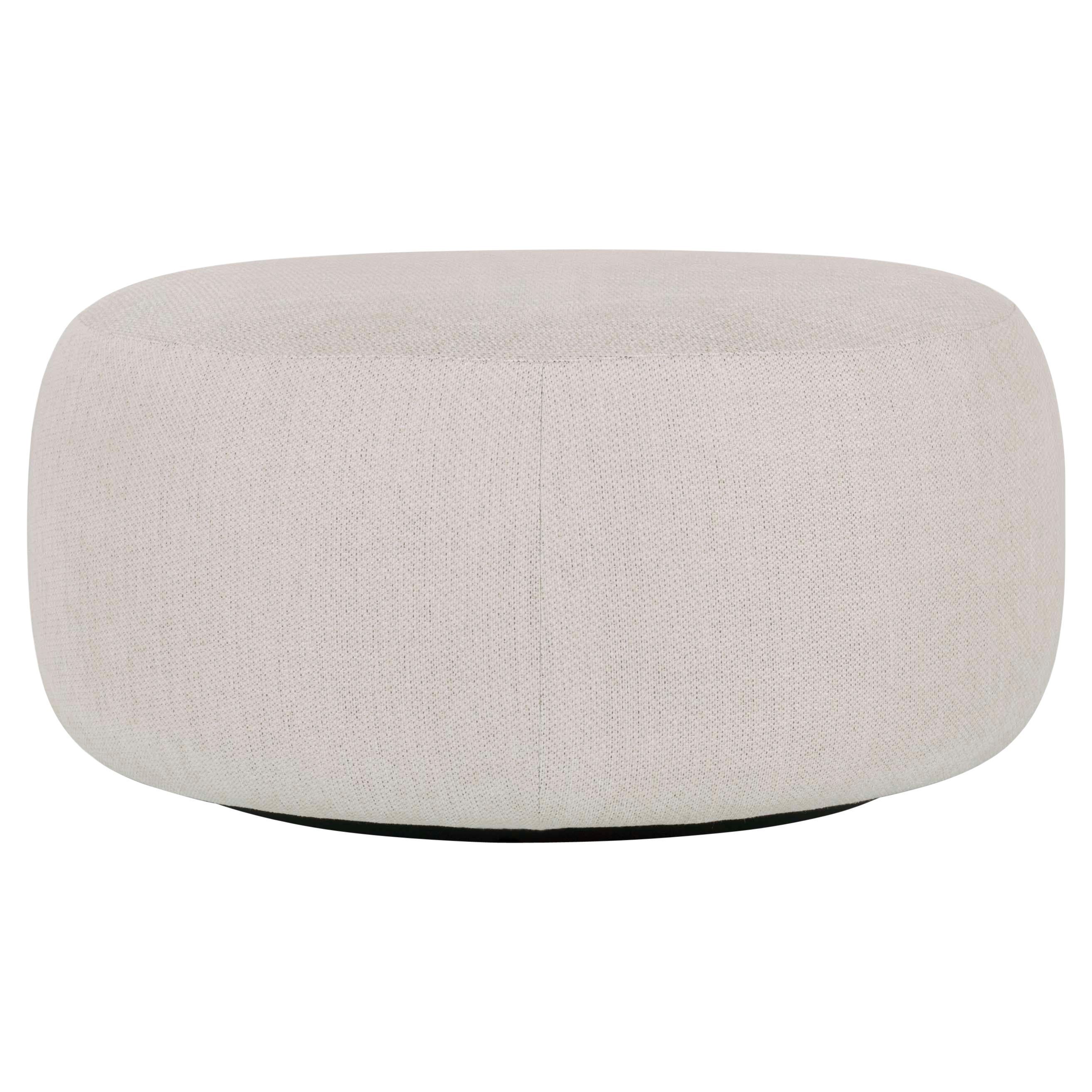 Puf otomano gemelo moderno ecológico, lino de algodón beige, hecho a mano por Greenapple