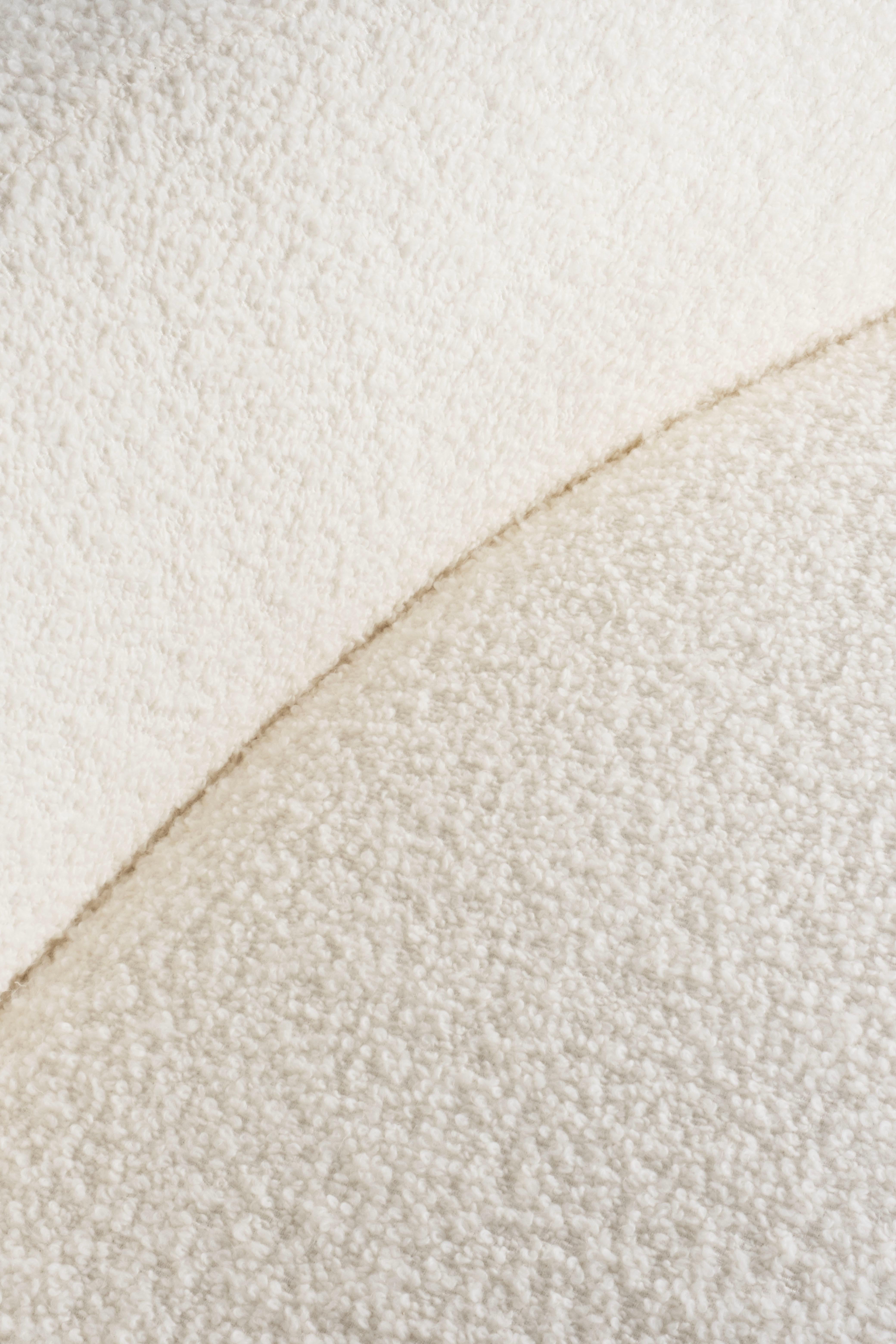 Organic Modern Arc Sofa Cream Wool Linen Handmade in Portugal by Greenapple For Sale 4