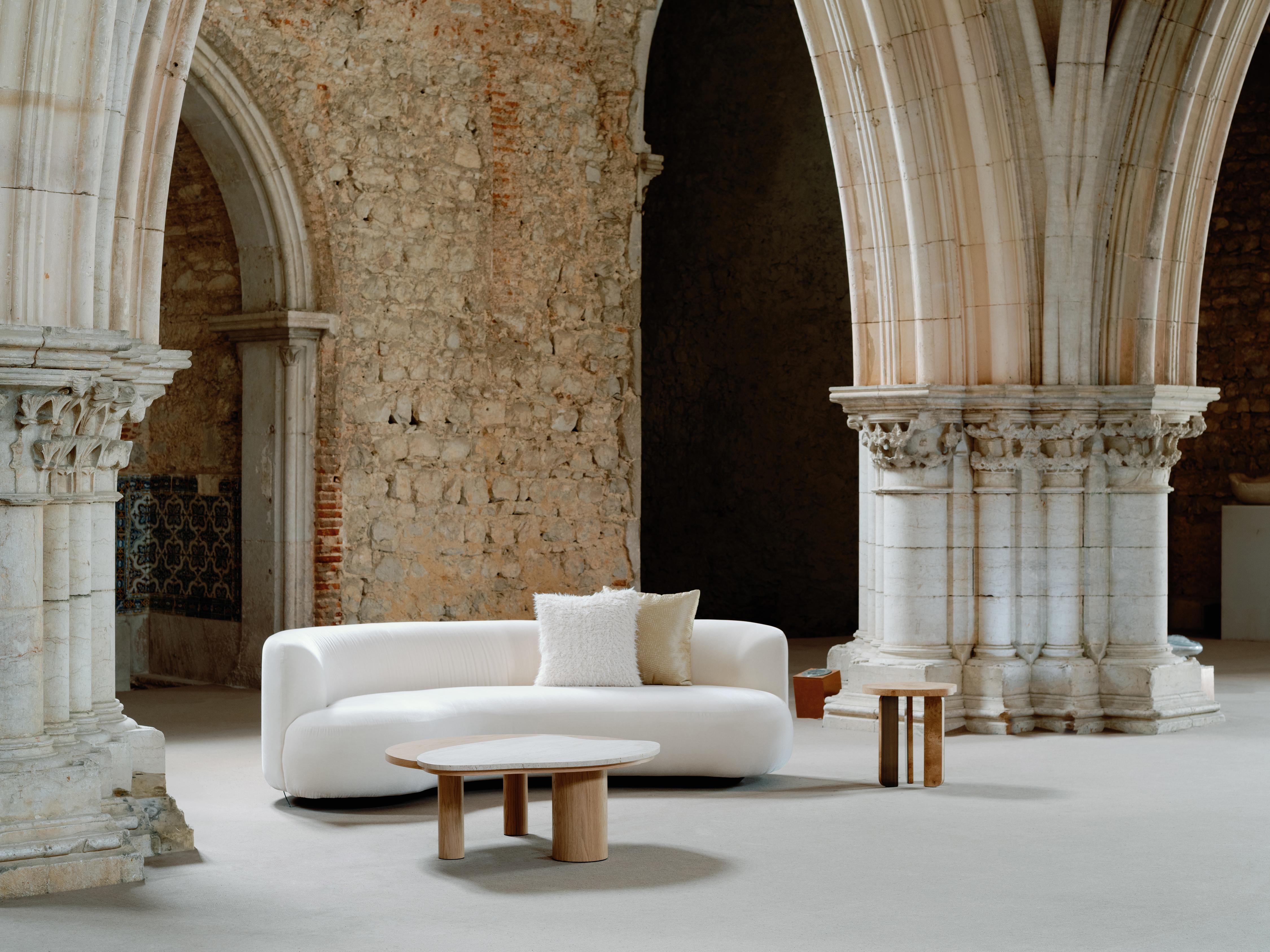 Organic Modern Twins Sofa, DEDAR Beige Mohair, Handmade Portugal by Greenapple For Sale 1