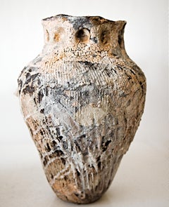 Jarrón moderno orgánico de color de April Johnston, gres artesanal, EE.UU.