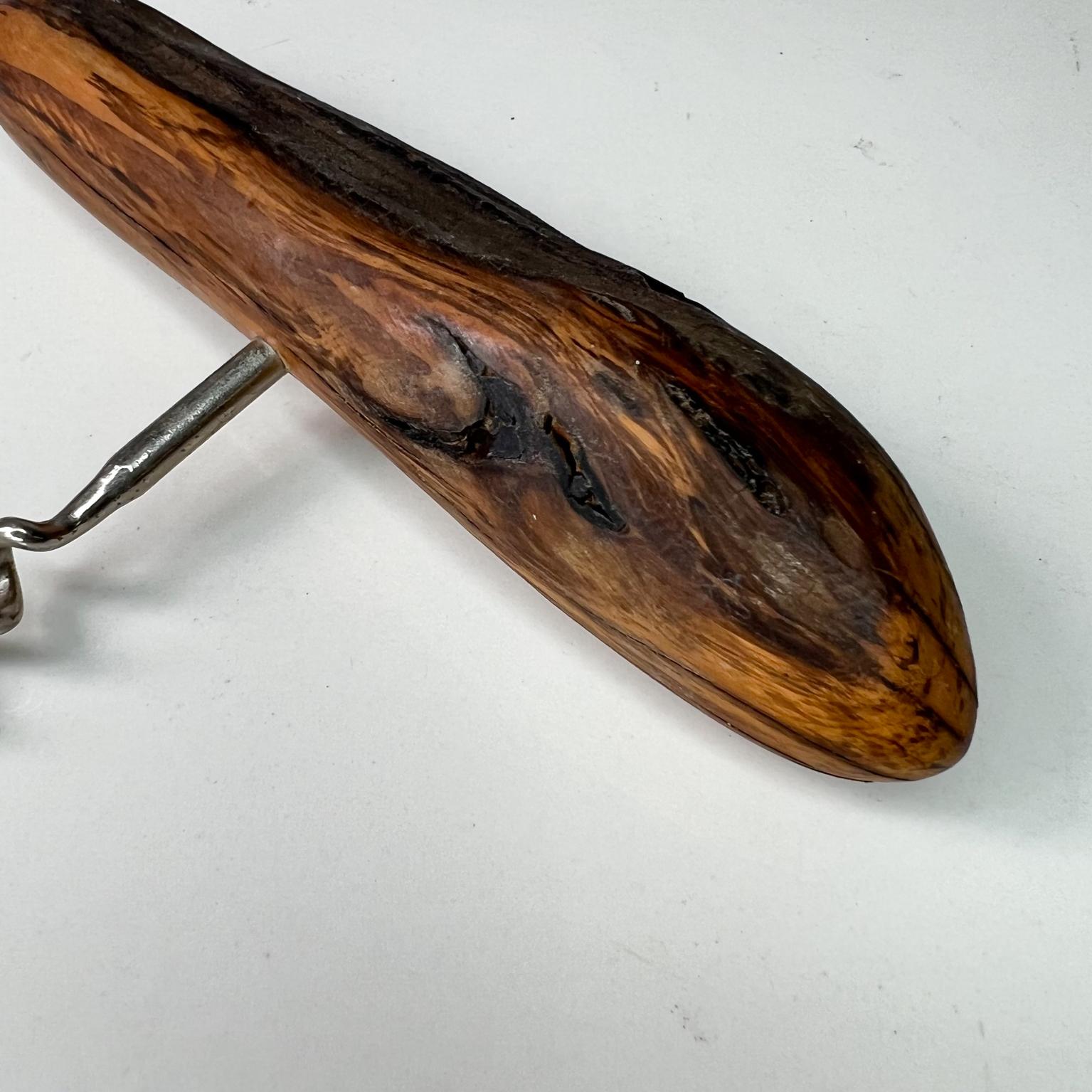 vintage wooden corkscrew