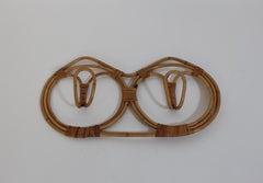 Organic Modern Vintage Rattan Bamboo Coat Hooks Franco Albini Franca Helg Italy