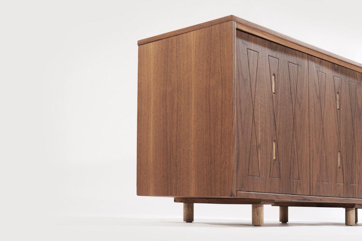 Organic Modern Walnut Credenza, 1960s 7