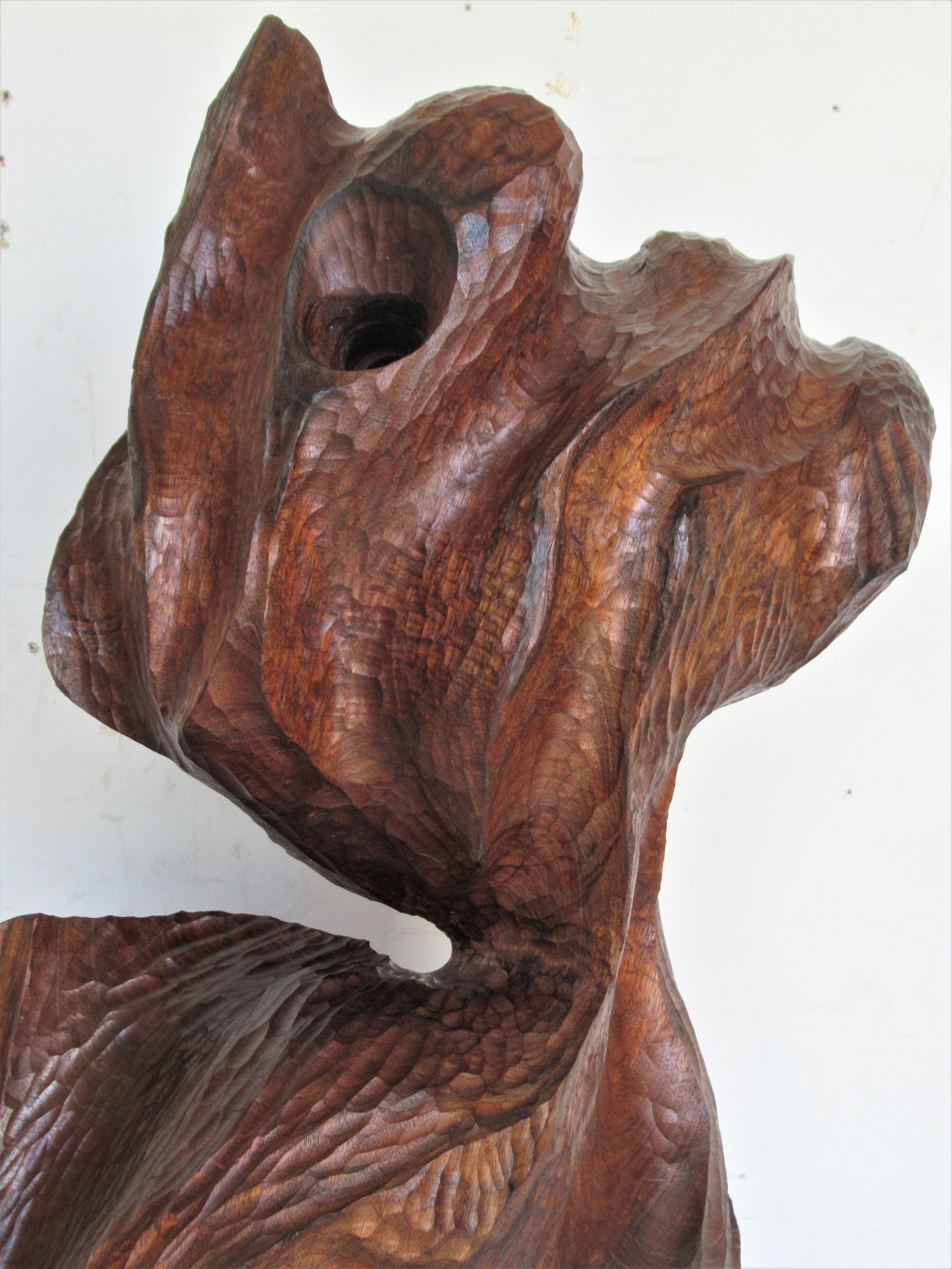 Oiled Organic Modern Walnut Sculpture 