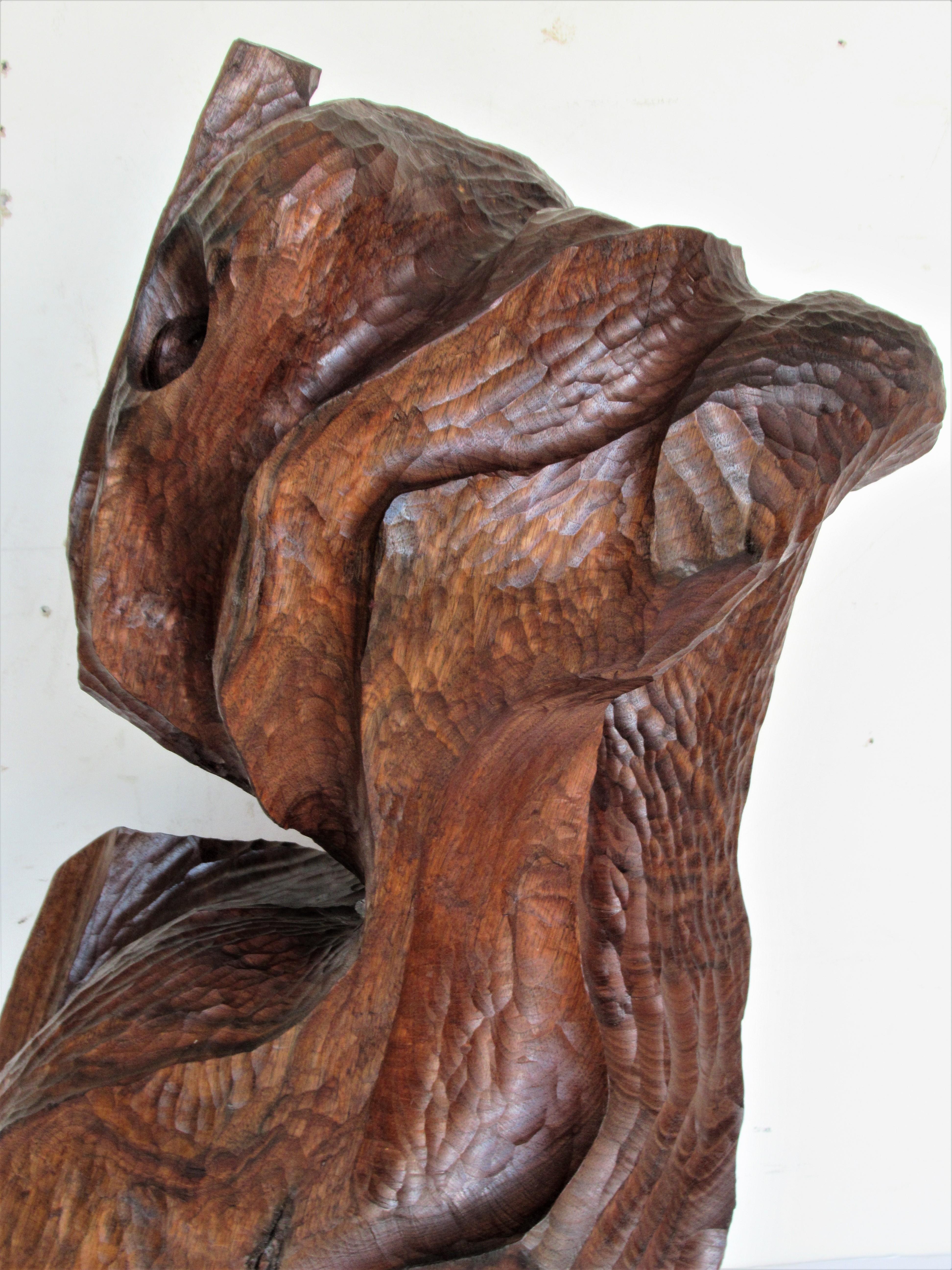 Contemporary Organic Modern Walnut Sculpture 