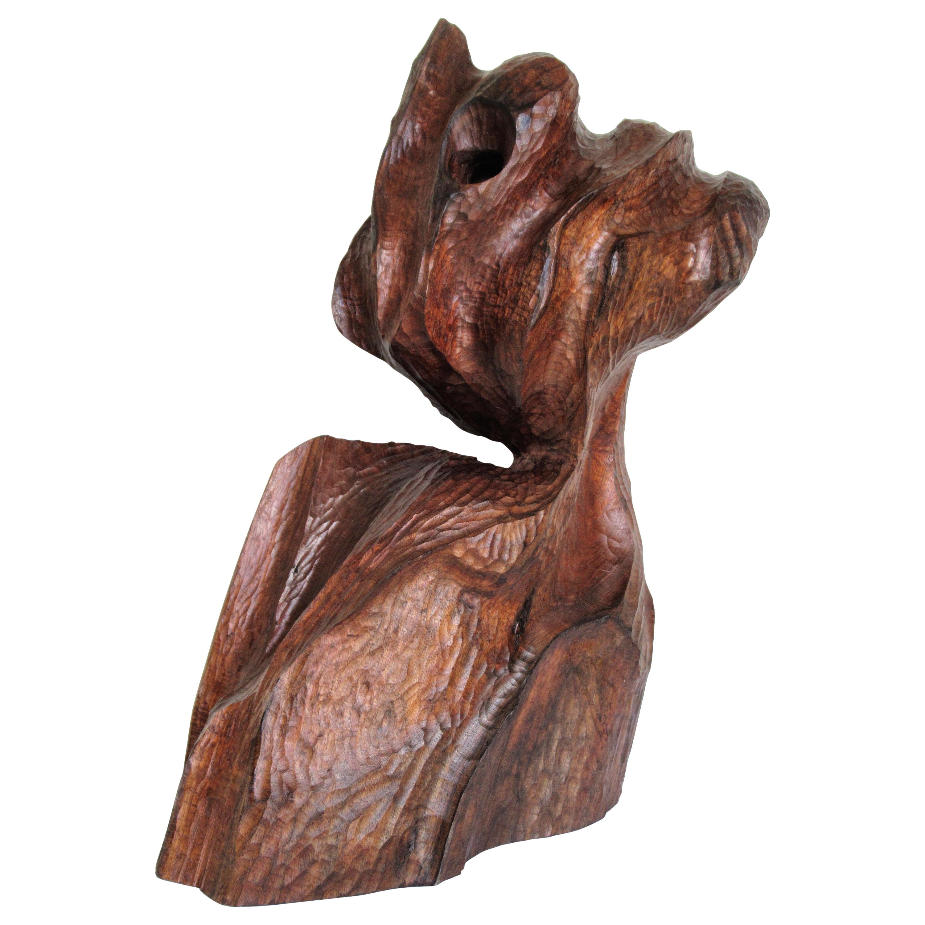 Organic Modern Walnut Sculpture 