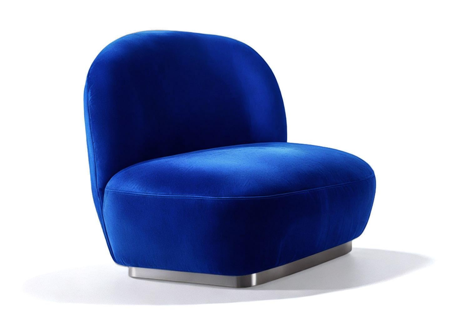 Moderner weißer Bouclé-Akzentstuhl Susurro (Spanisch) im Angebot
