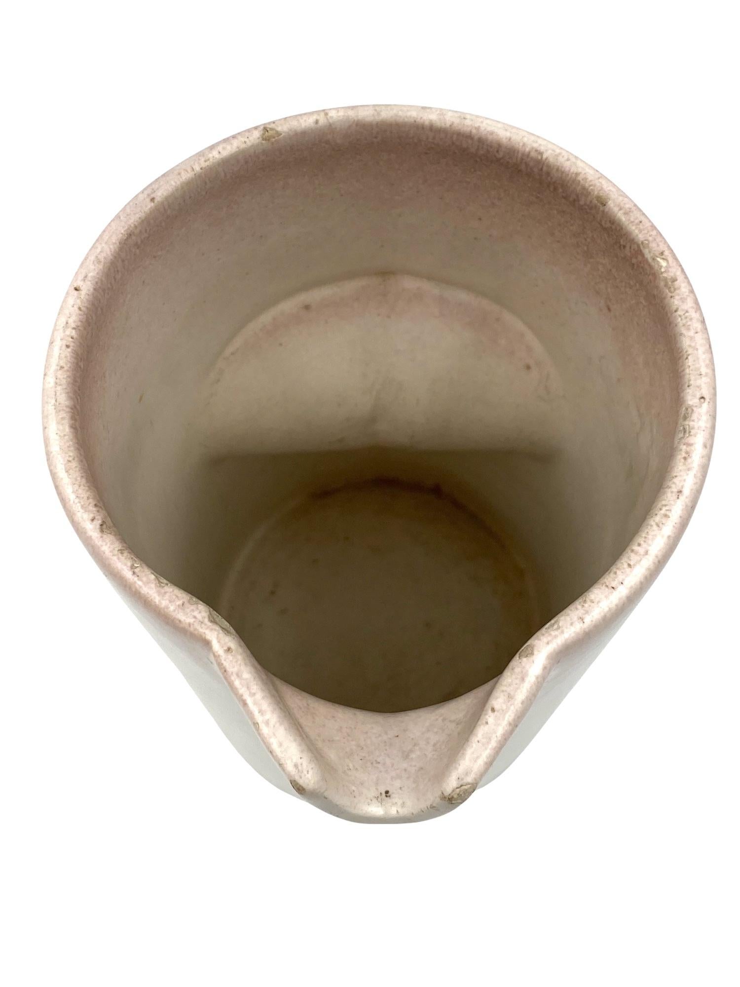 Organic modern white ceramic vase / jug, La Sfera Italy 1980s For Sale 5