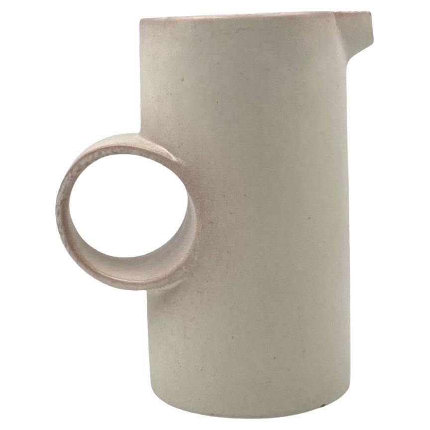 Organic modern white ceramic vase / jug, La Sfera Italy 1980s