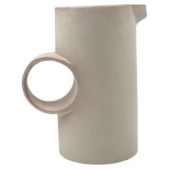 Organic modern white ceramic vase / jug, La Sfera Italy 1980s