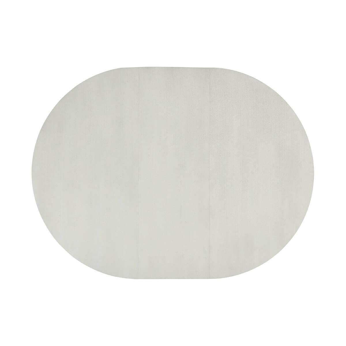 Mesa de comedor extensible redonda blanca Organic Modern Moderno orgánico en venta