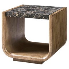 Organic Modern Wood and Stone Side Table Organic Modern Wood and Stone Side Table