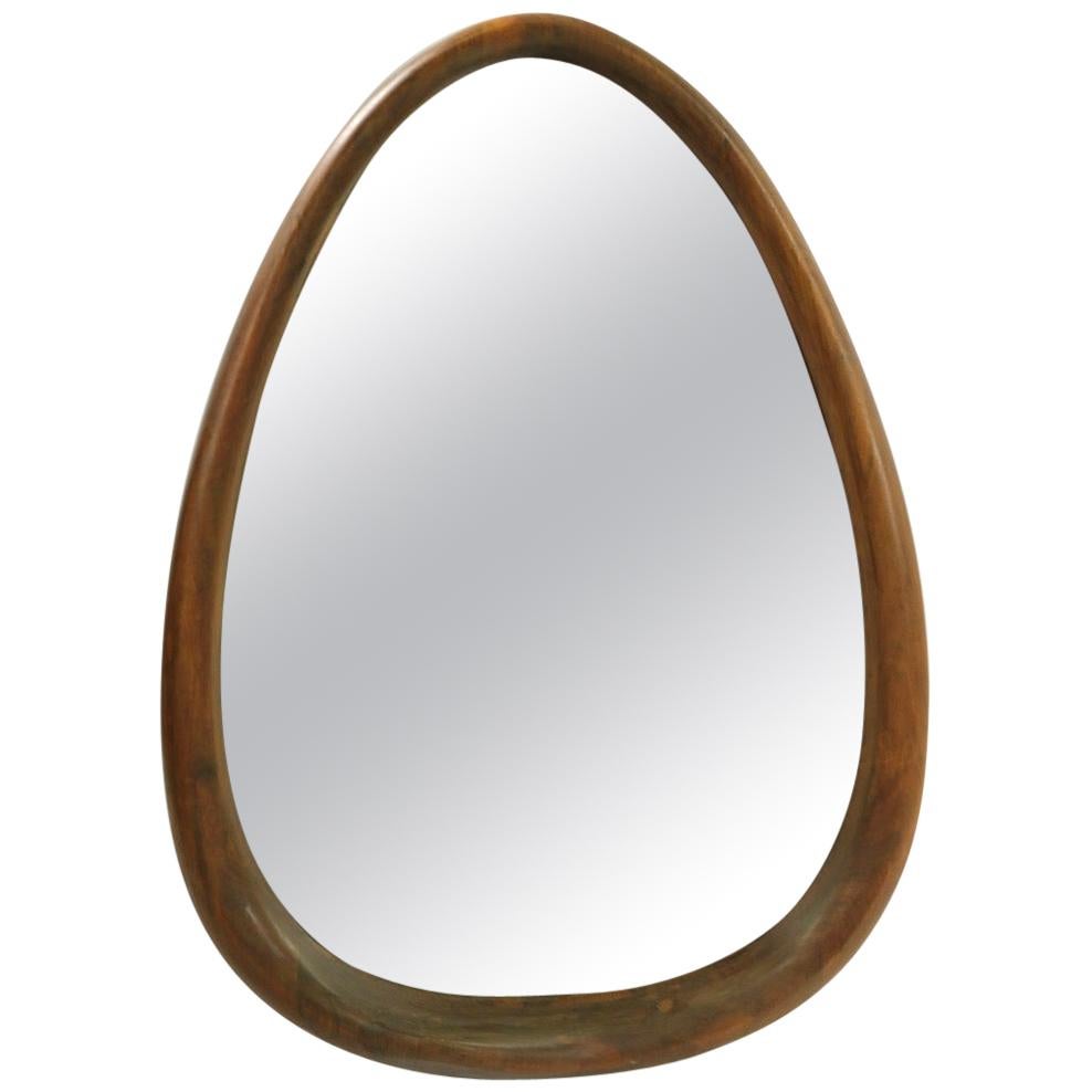 Organic Modern Wood Frame Mirror by Claude Terrell