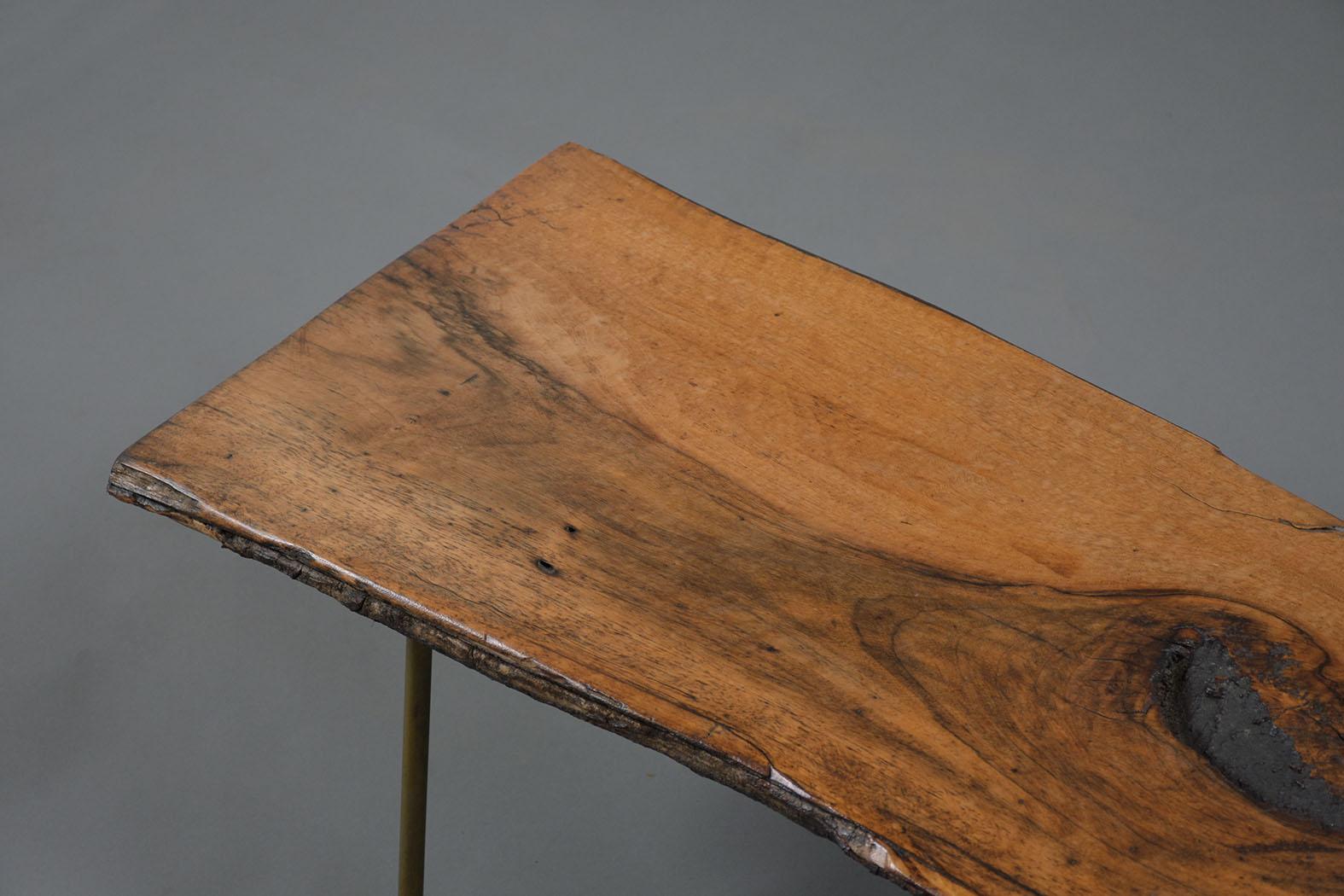 Carved Organic Modern Wood Slab Coffee Table