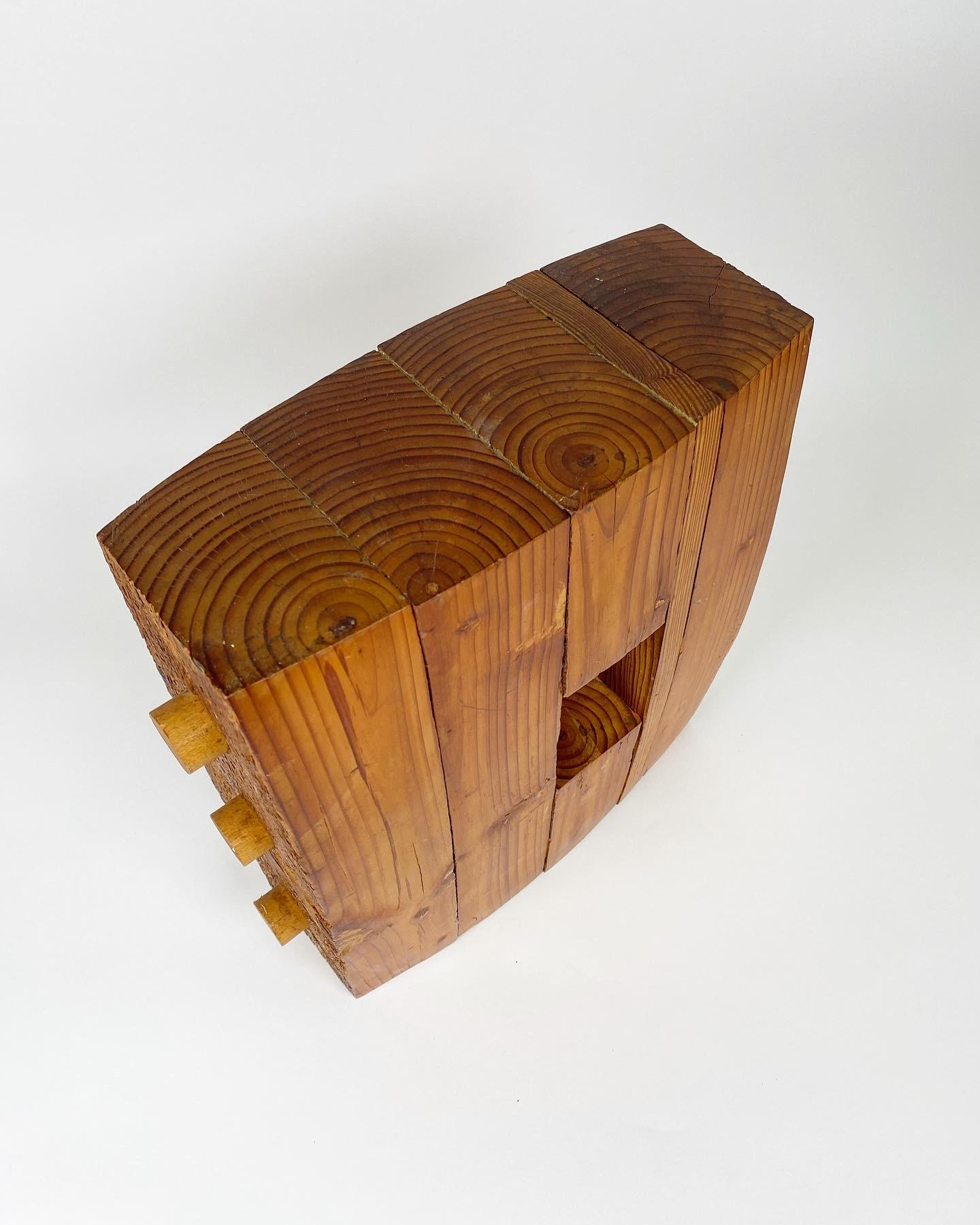 American Organic Modern Wooden Abstract Sculpture For Sale