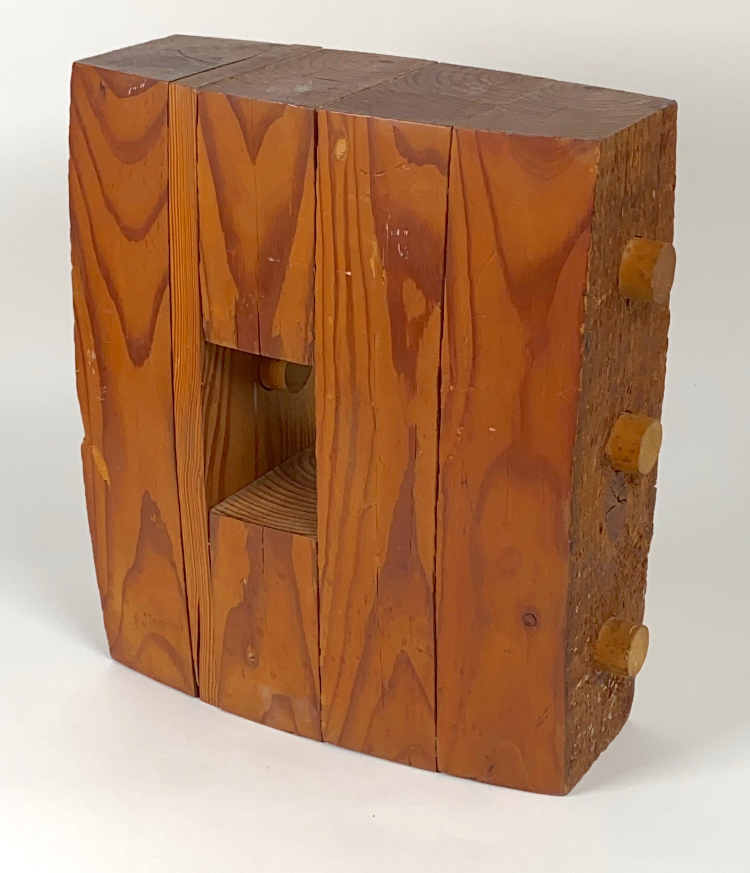 Late 20th Century Organic Modern Wooden Abstract Sculpture For Sale