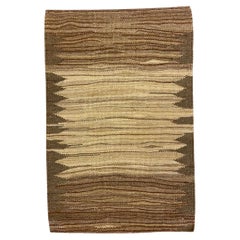 Organic Modern Wool Flatweave Rug in Undyed Neutral Earth Tones, 2' x 3'