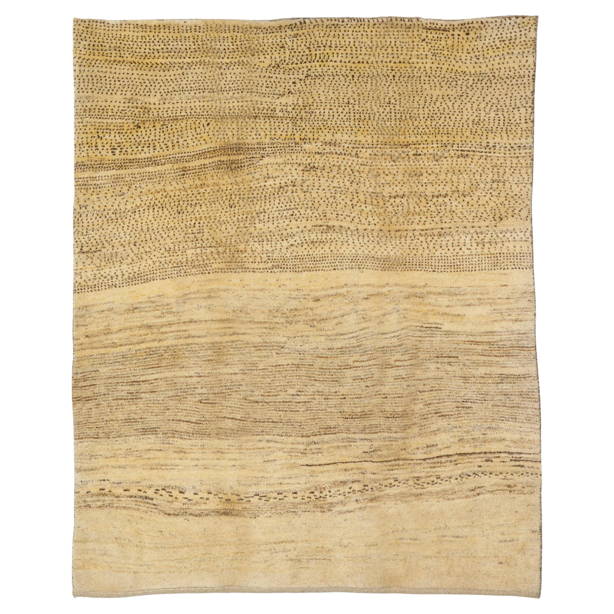 Organic Modern, Wolle Gabehrez Perserteppich, Creme und Brown, 5' x 6'