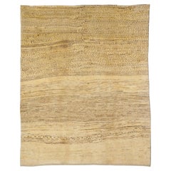 Organic Modern, Wool Gabehrez Persian Rug, Cream and Brown, 5' x 6'
