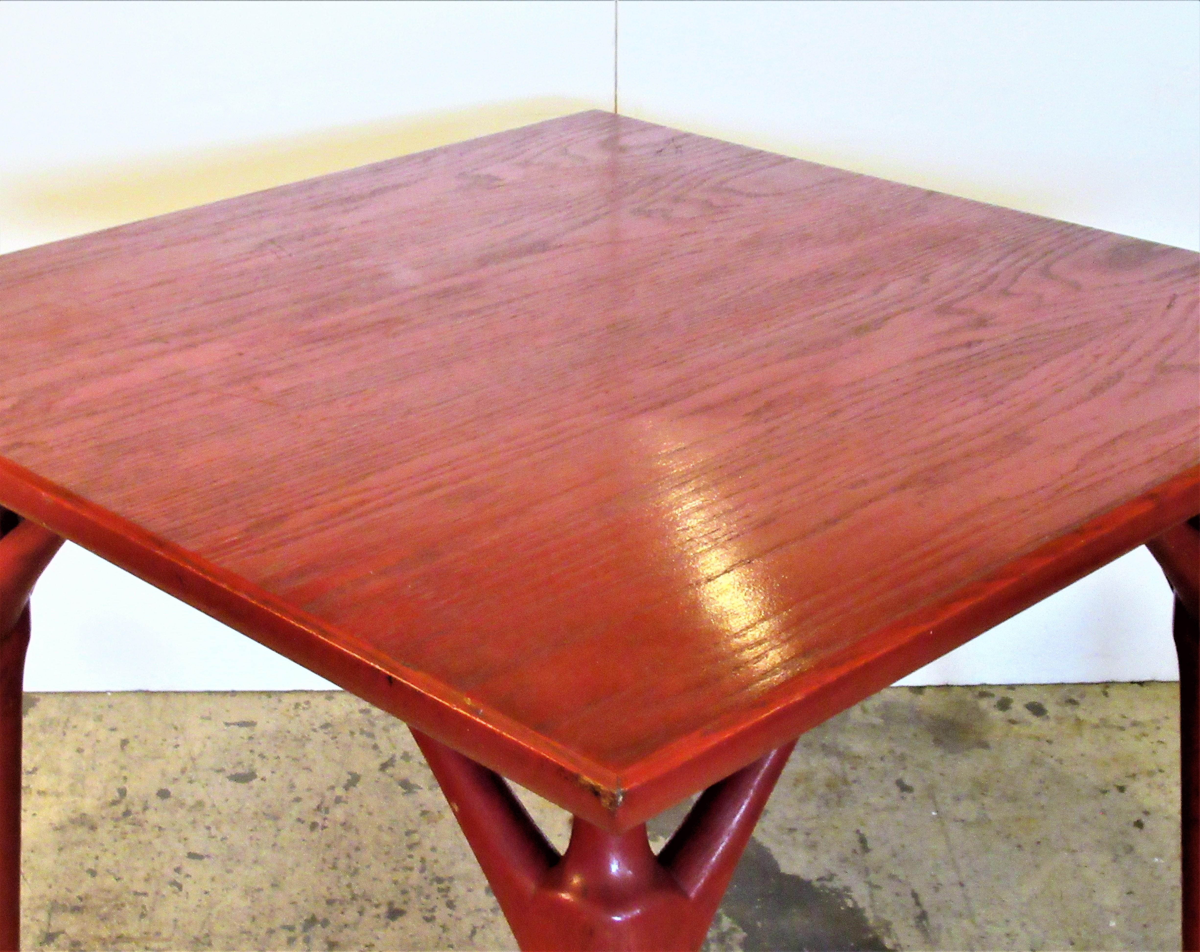 Organic Modernist Cafe Dining Table Designed by Jack Van der Molen In Good Condition In Rochester, NY
