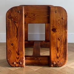 Organic Modernist Chunky Accent Table in Douglas Fir, Early 1970s
