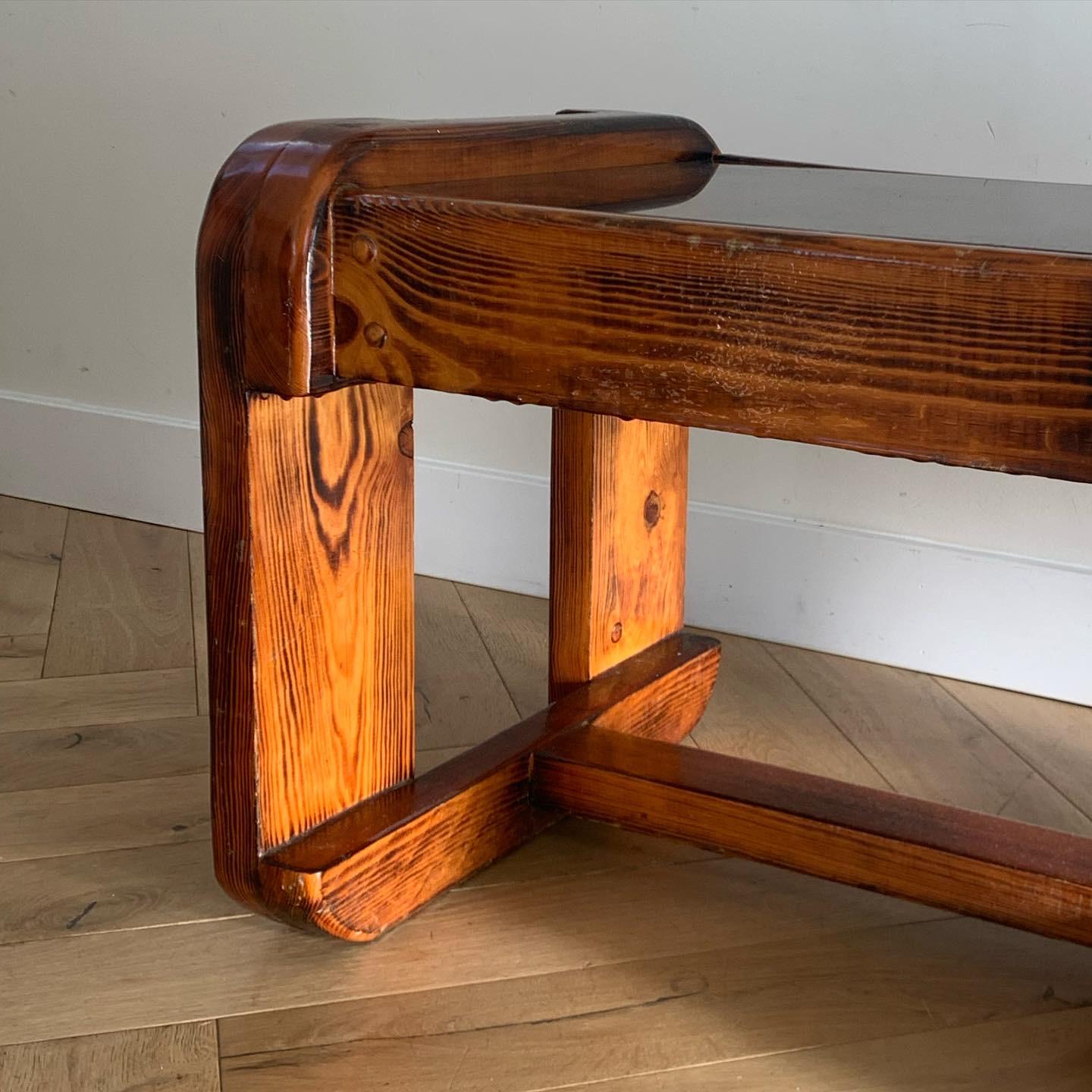 Organic Modernist Chunky Accent Table in Douglas Fir, Early 1970s 1