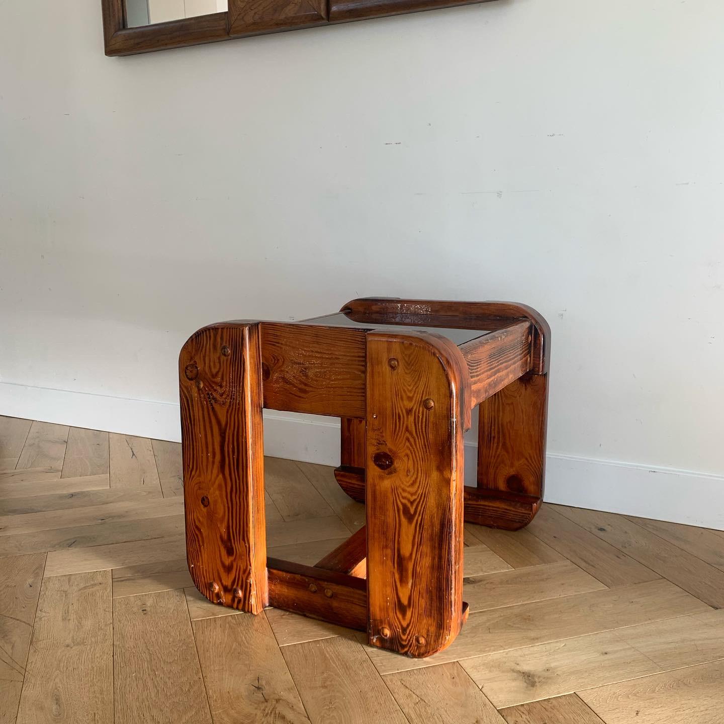 Organic Modernist Chunky Accent Table in Douglas Fir, Early 1970s 2