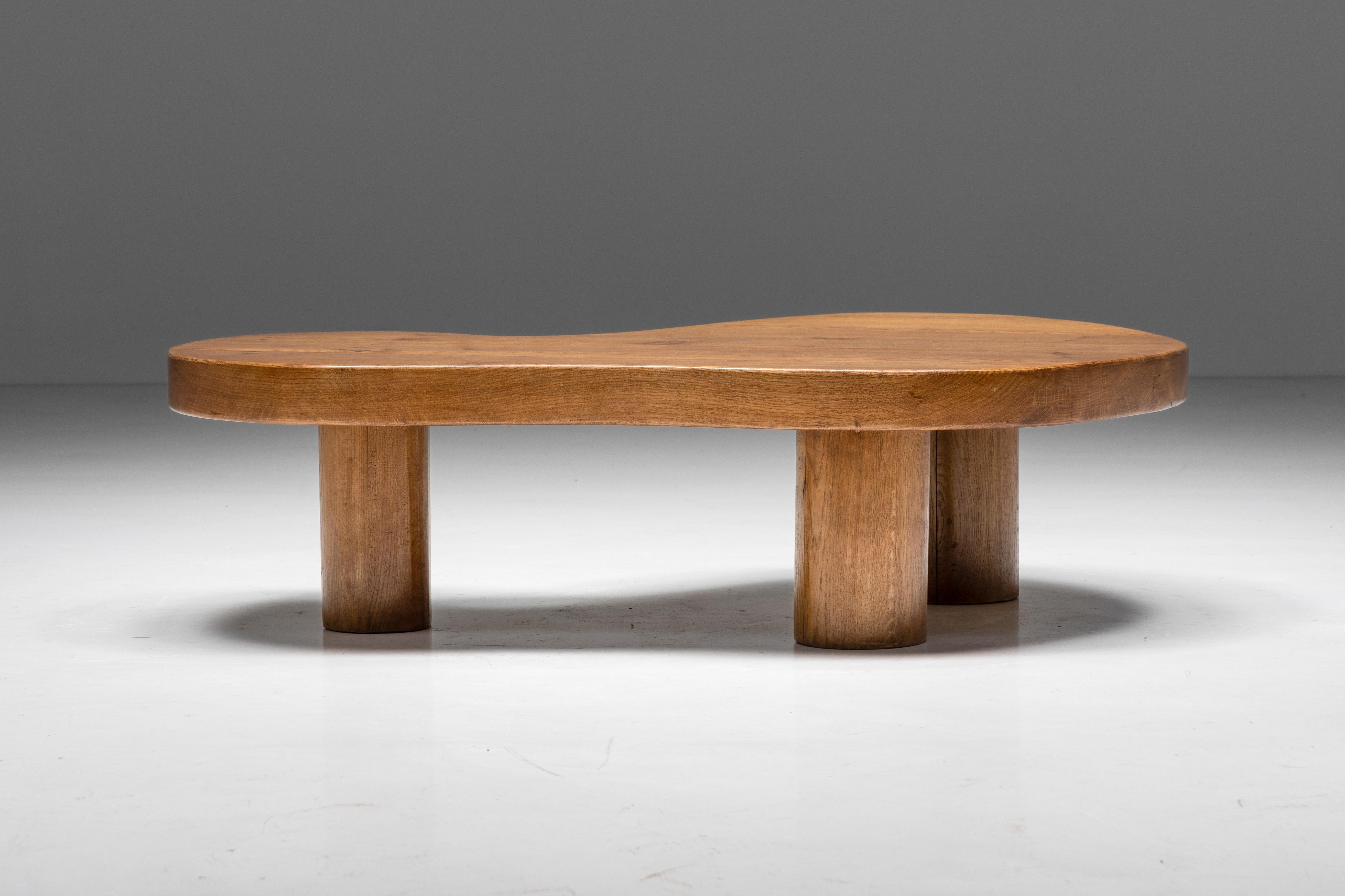 French Organic Modernist Coffee Table, France, 1950s
