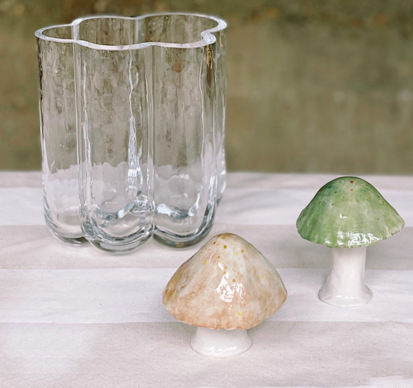 Scandinavian Modern Crystal Cloud Vase, c. 1970s Free-Form Studio Glass For Sale 6