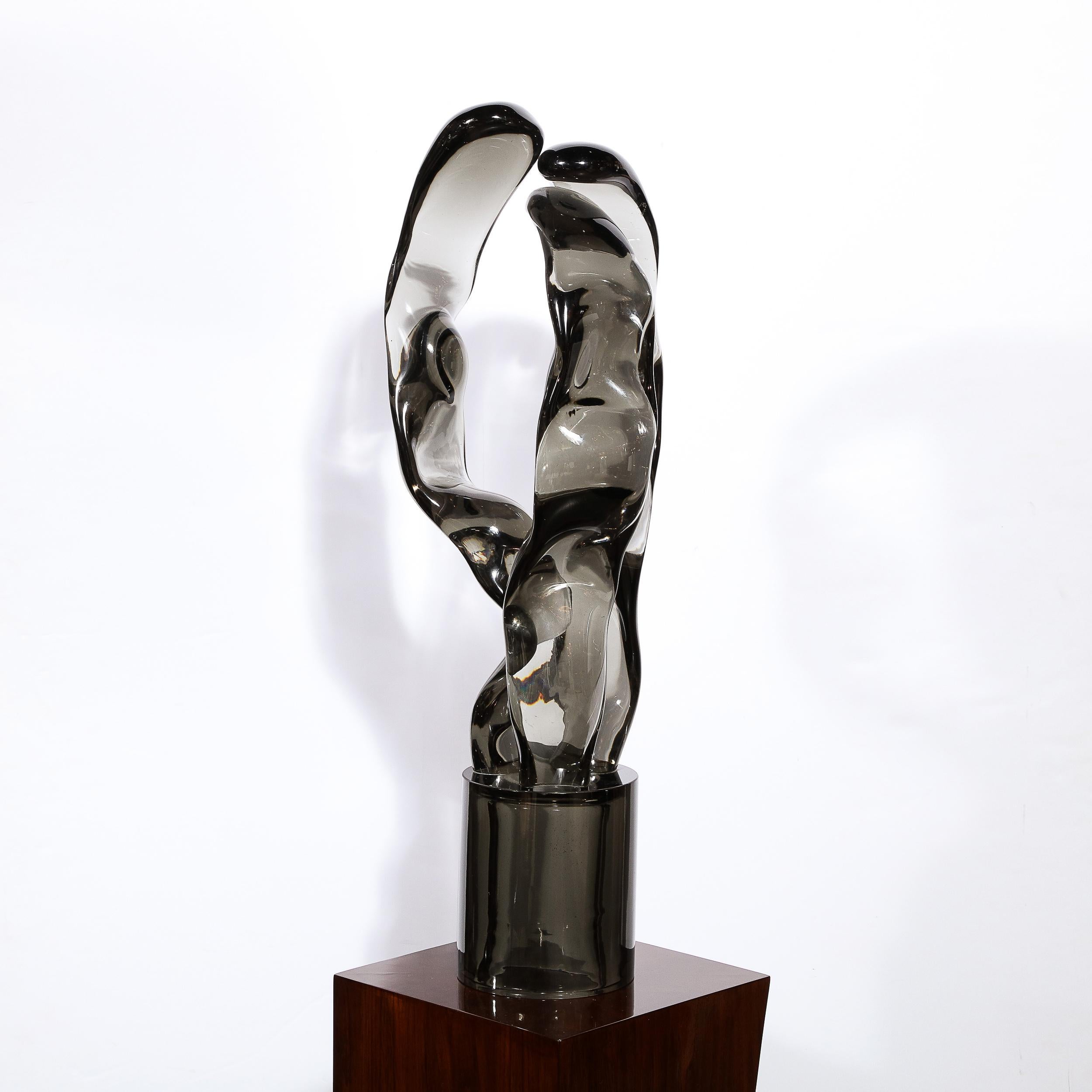 Organic Modernist Sculpture in Hand-Blown Murano Glass by Lucio Seguso In Excellent Condition In New York, NY
