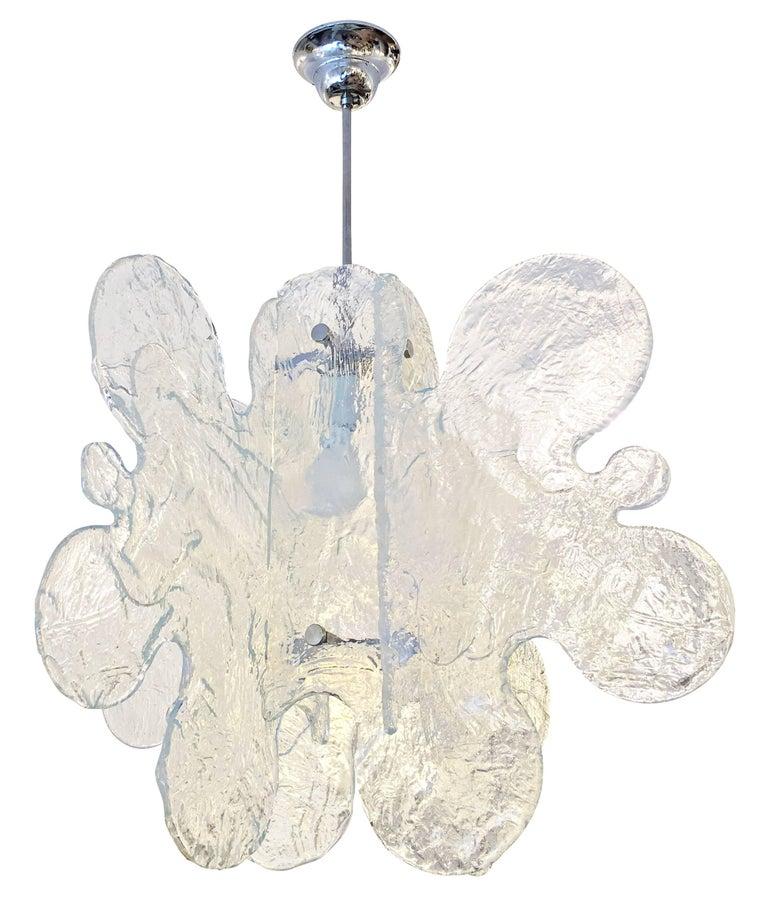 Mid-Century Modern Organic Murano Glass Pendant by Mazzega