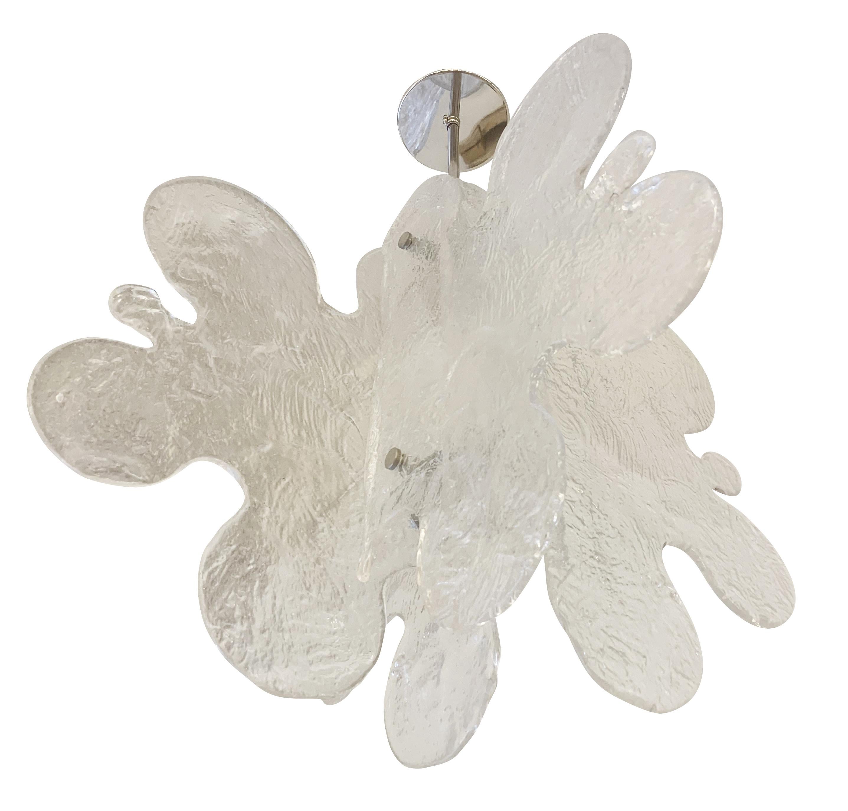 Mid-Century Modern Organic Murano Glass Pendant by Mazzega