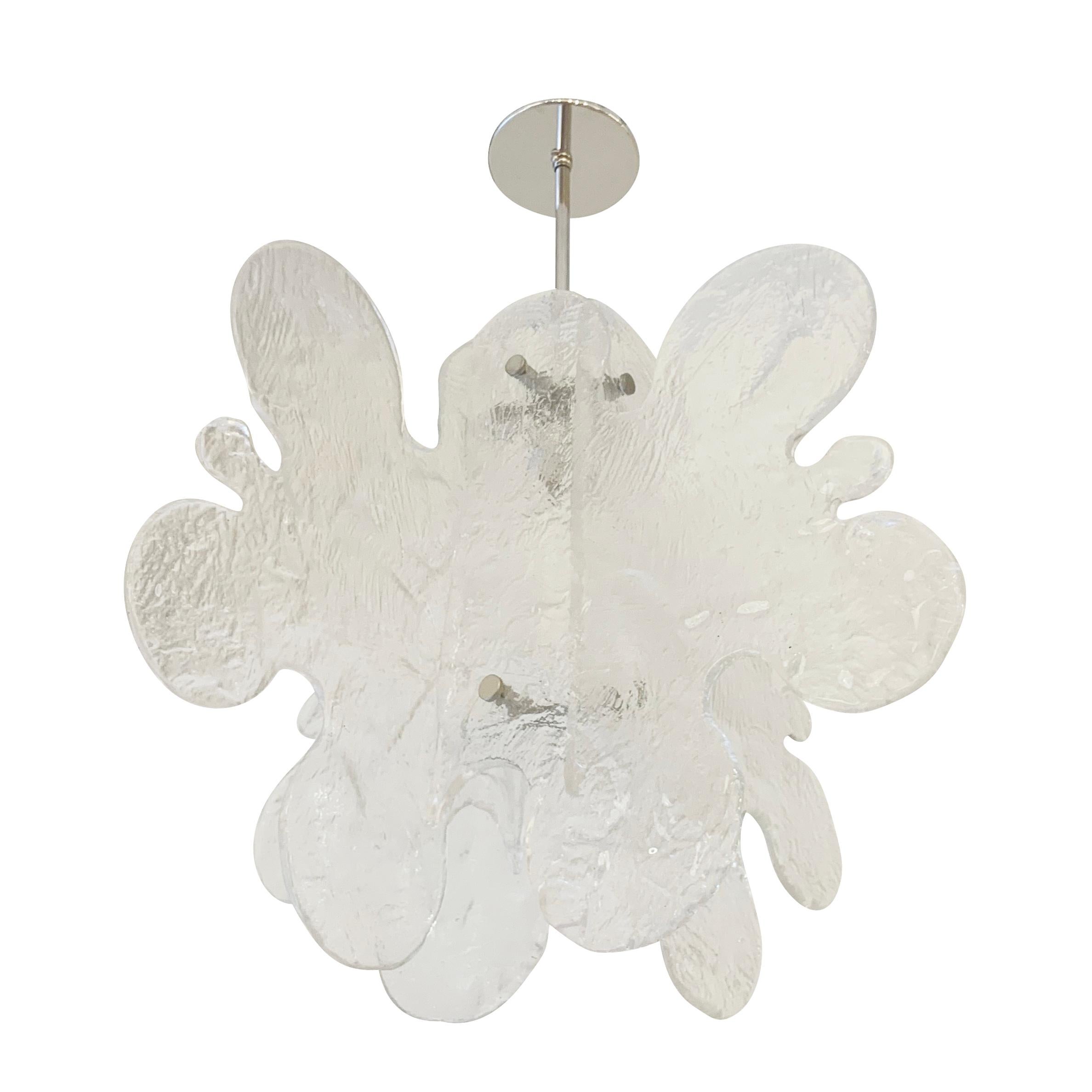 Italian Organic Murano Glass Pendant by Mazzega