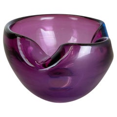 Organic Murano Glass "Purple" Bowl Element Shell Ashtray Murano, Italy, 1970s