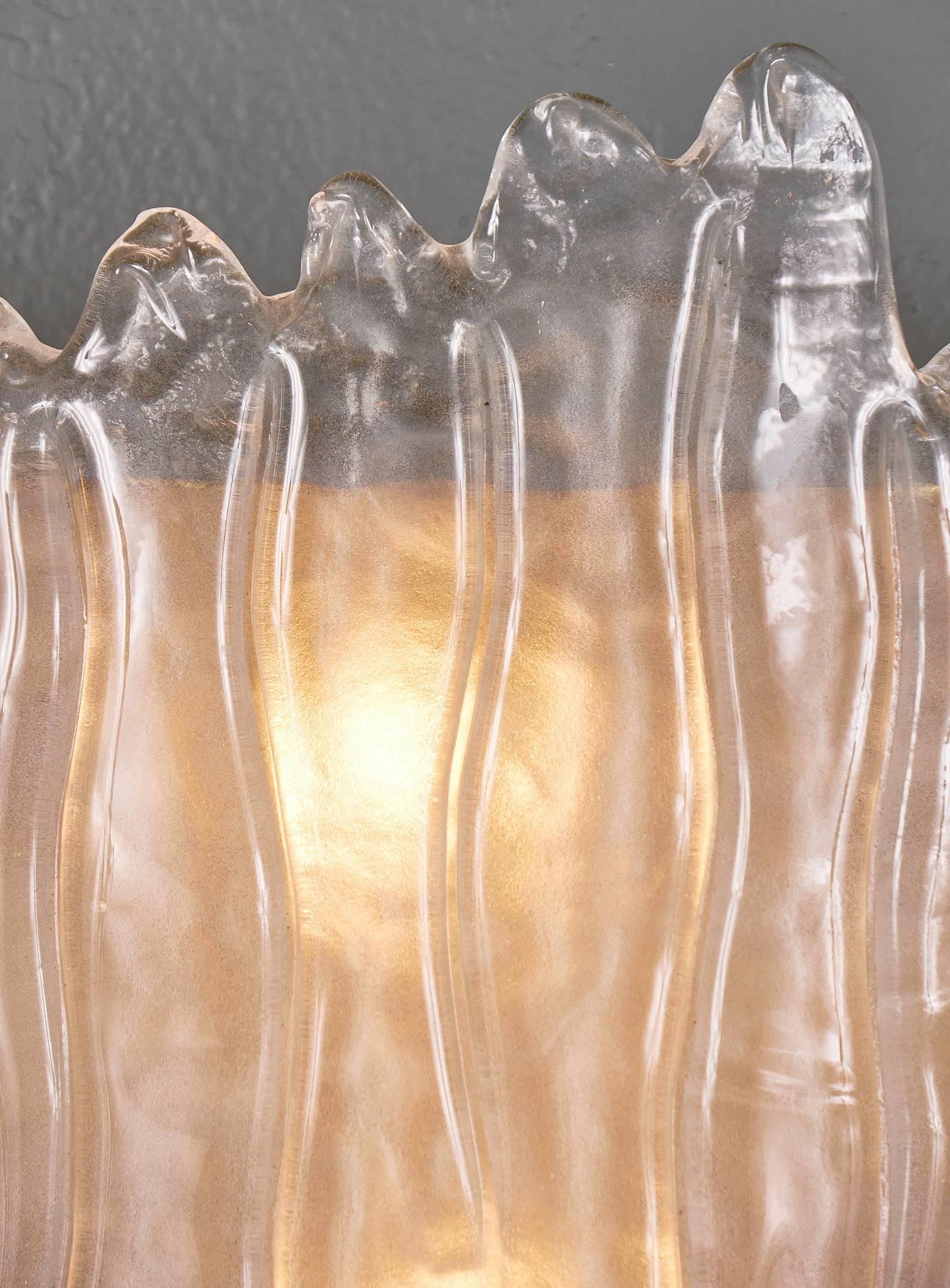 Contemporary Organic Murano Glass Wall Sconces For Sale