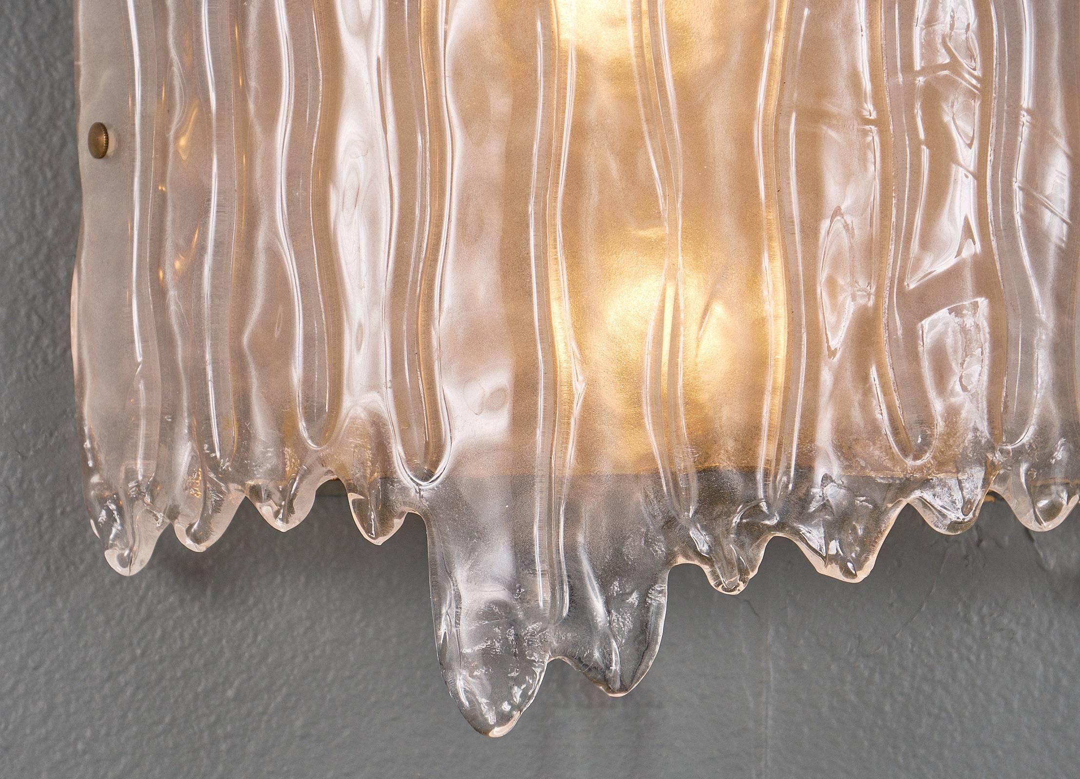 Organic Murano Glass Wall Sconces For Sale 1
