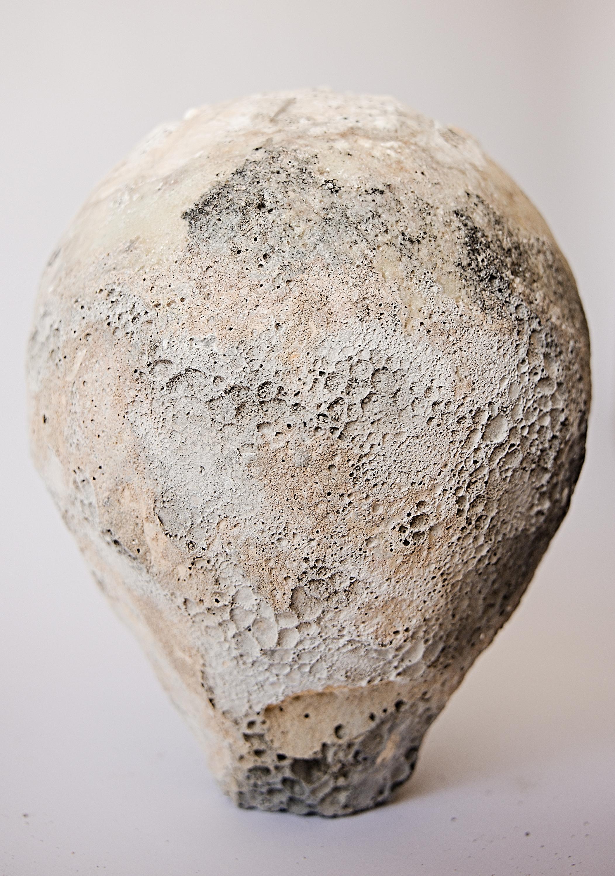 Glazed Organic Natural Moon Vessel III For Sale