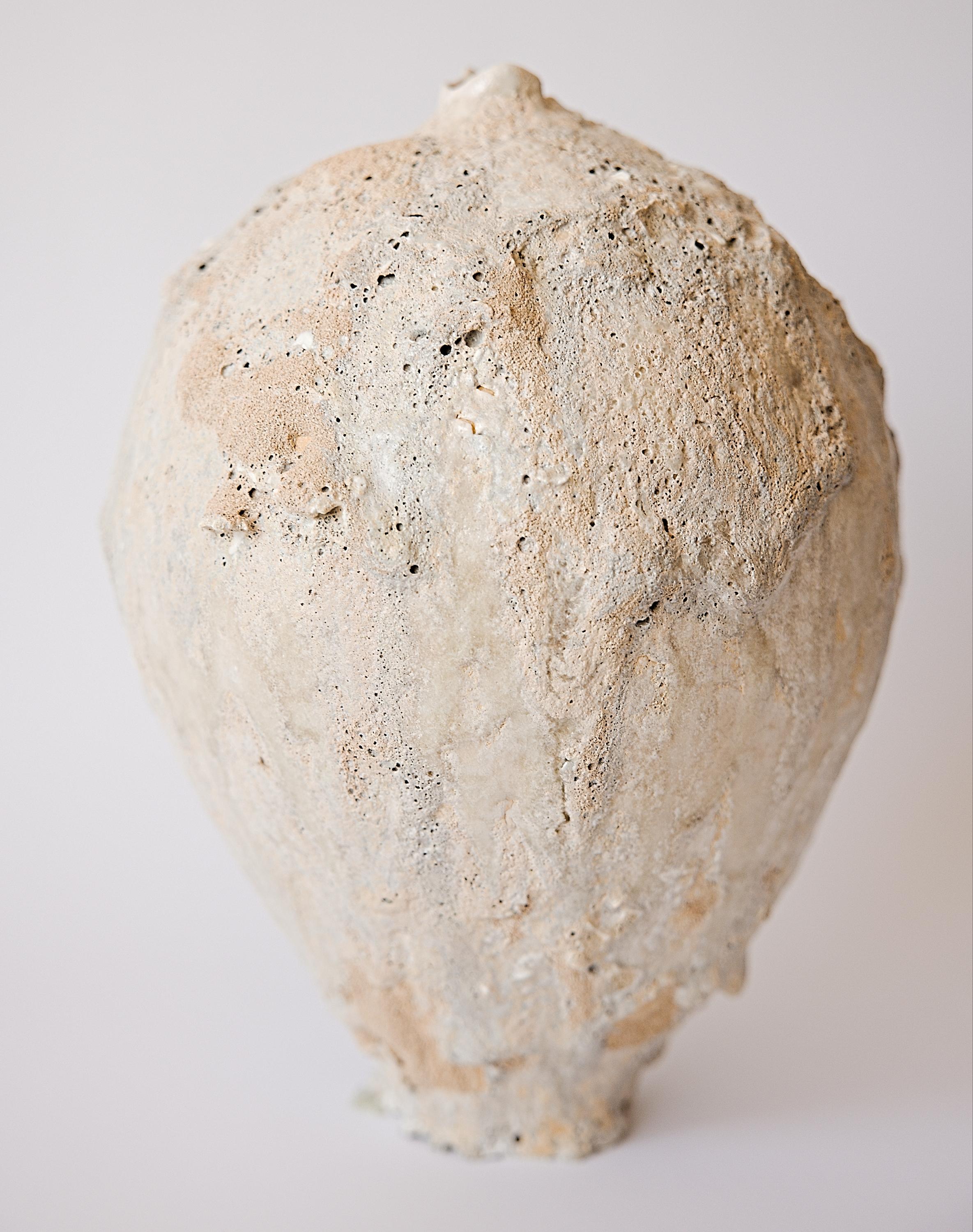 Glazed Organic Natural Moon Vessel IV For Sale