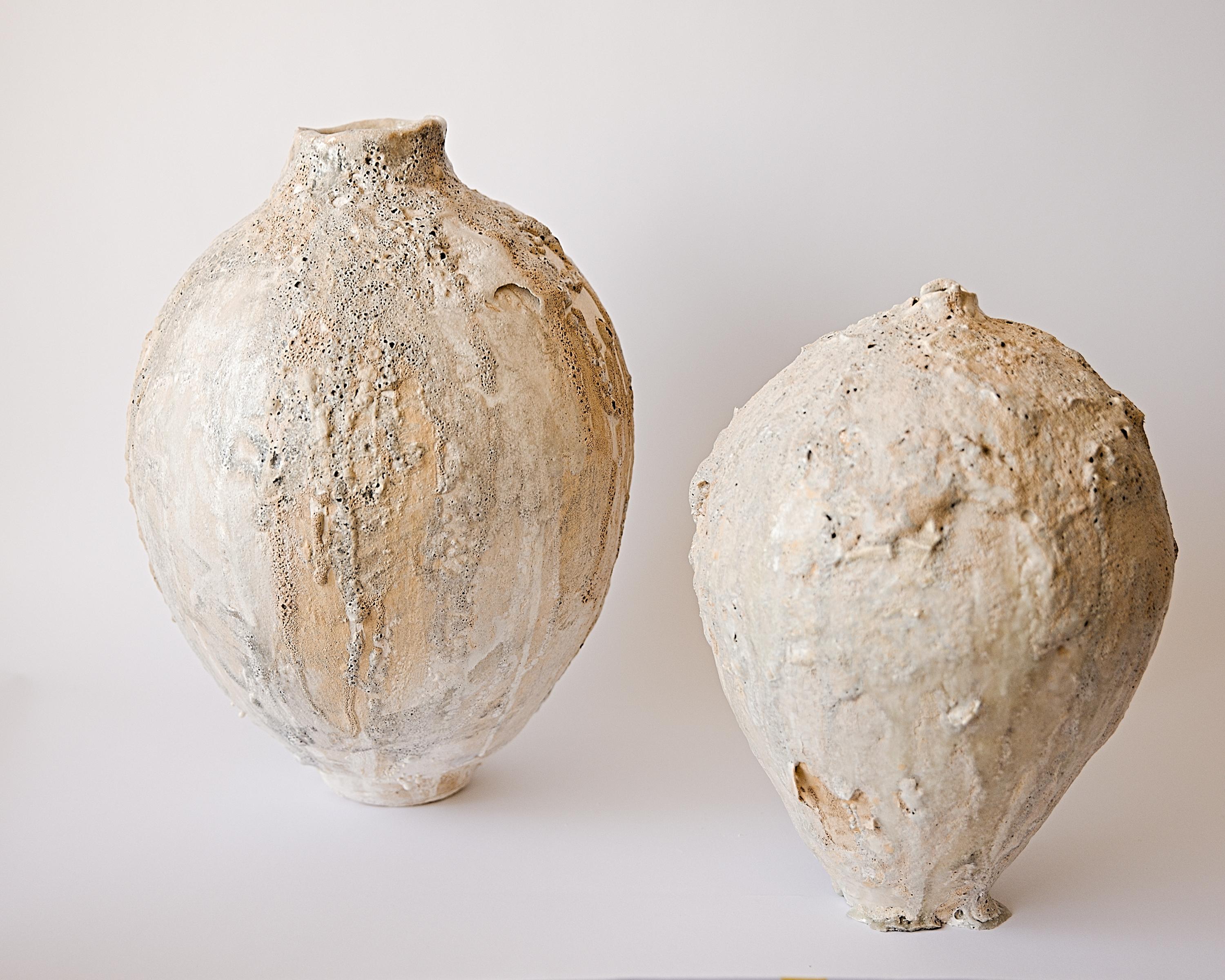 Ceramic Organic Natural Moon Vessel IV For Sale