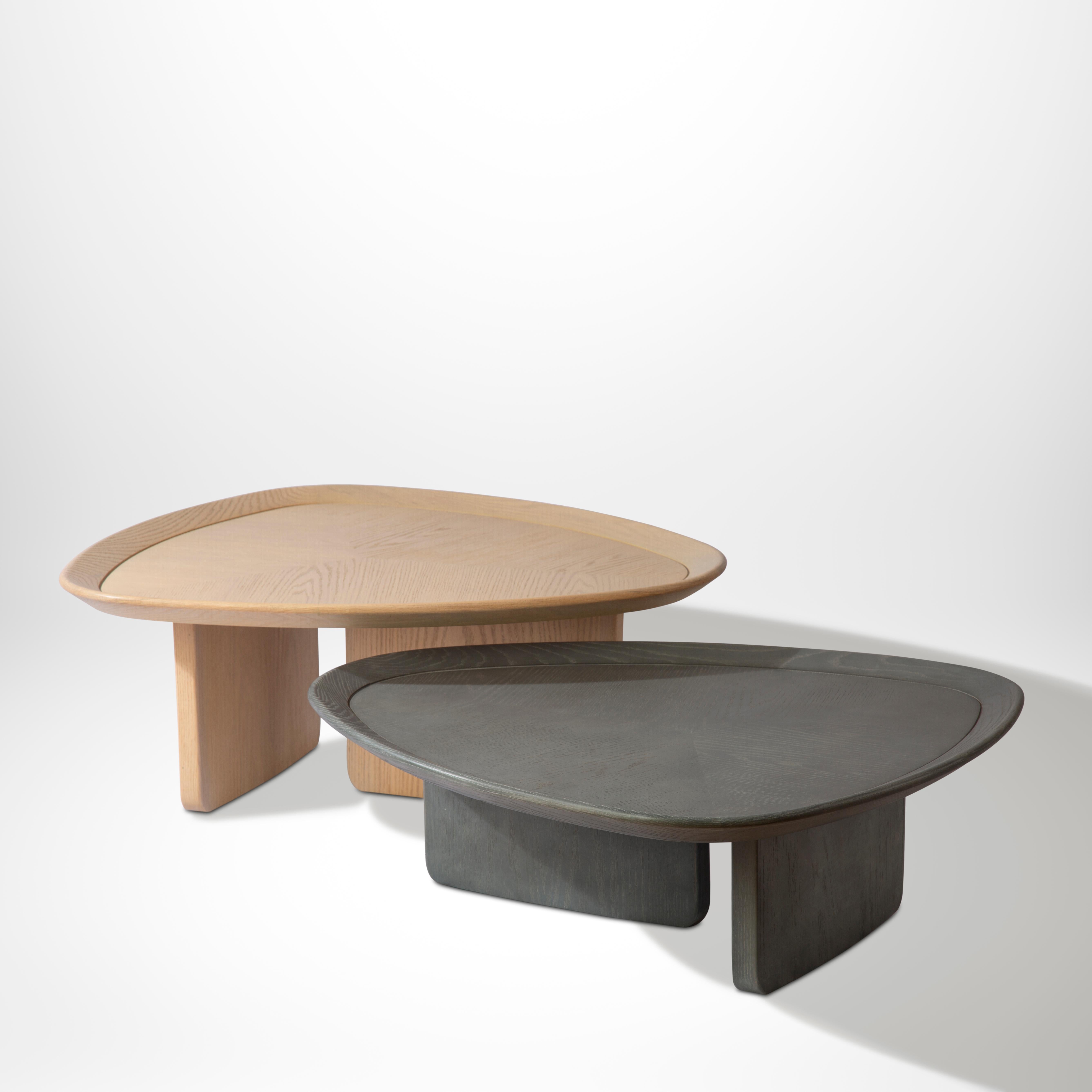 table basse organique bois