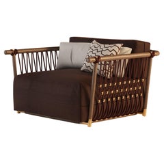 Fauteuil d'extérieur bio avec détails en corde