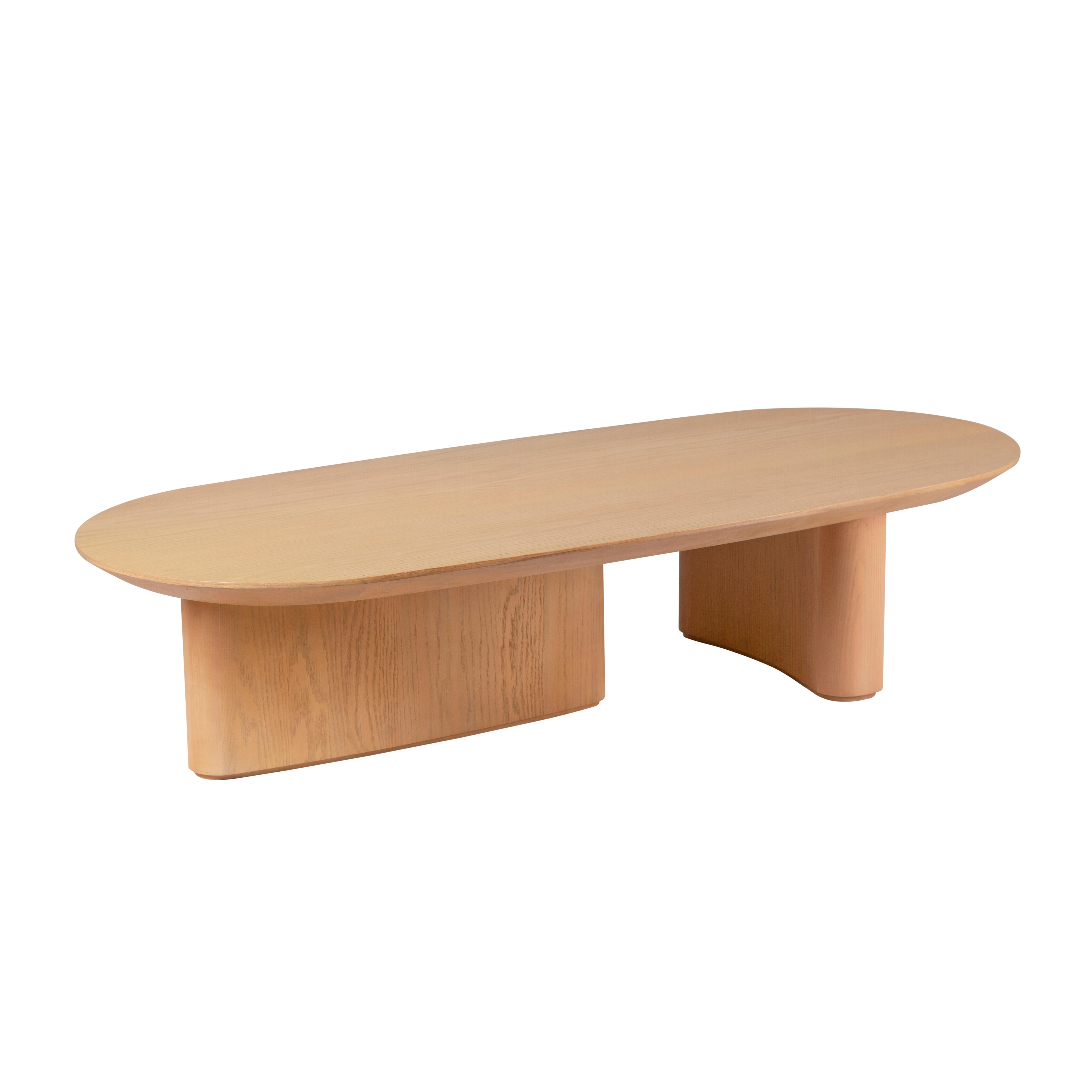 Organic Outdoor Oak Coffee Table Inspired by Oases Clay Furniture in Egypt