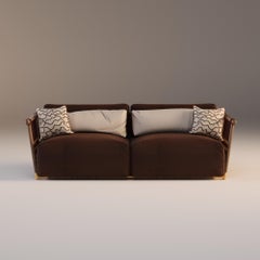 Canapé organique avec détails en corde pour l'extérieur