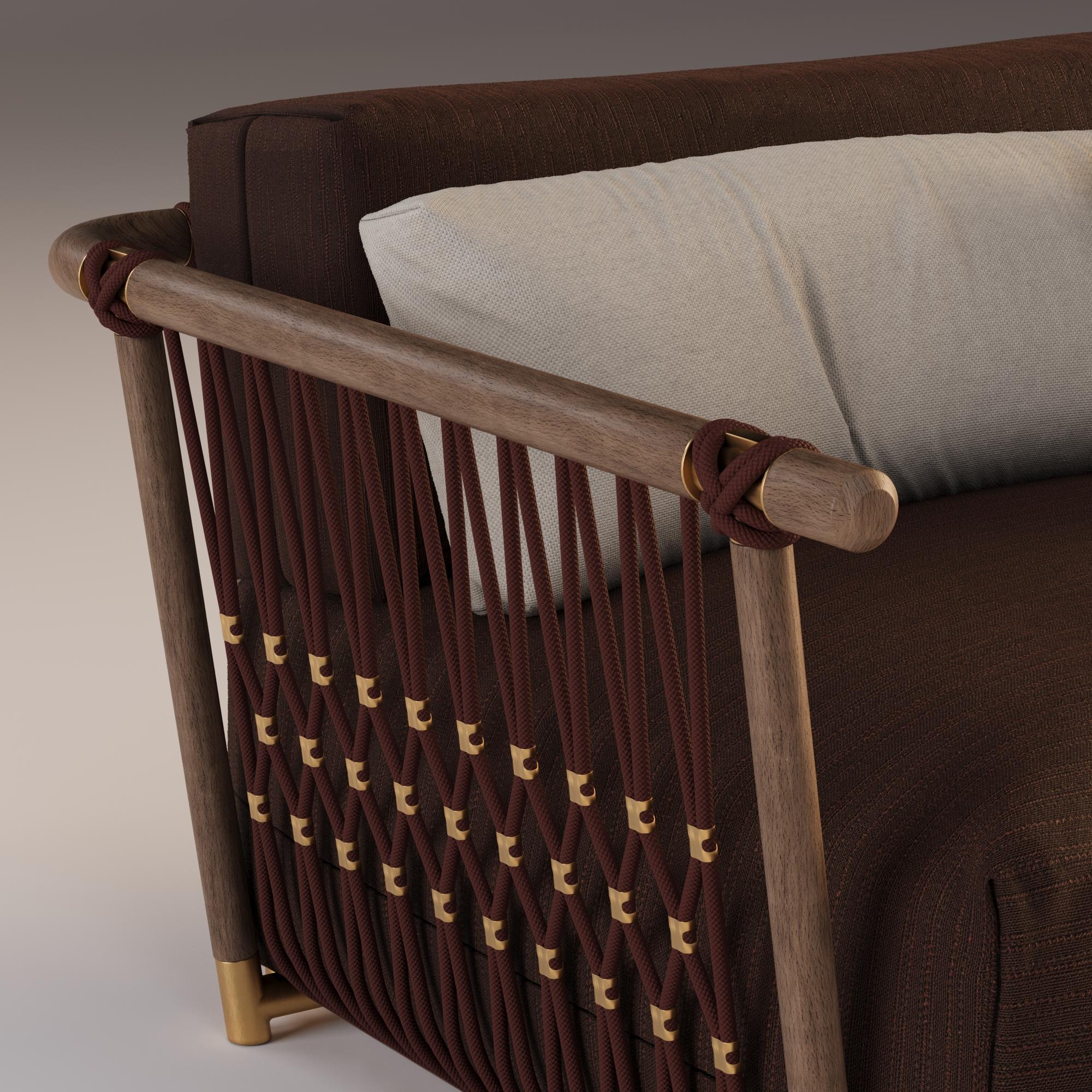 Bio-Sofa mit Seilverzierung für den Außenbereich (Moderne) im Angebot