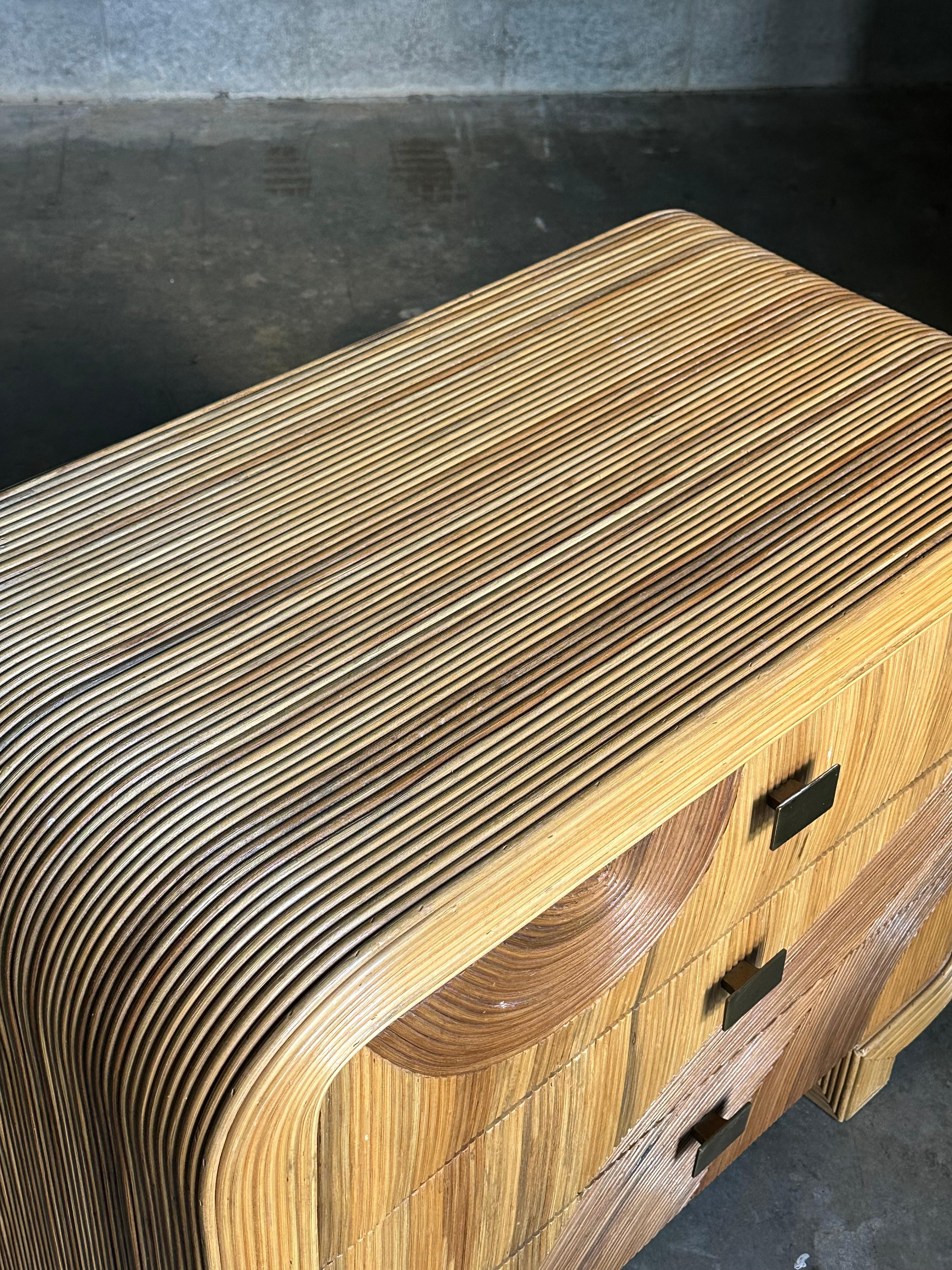 Organic Pencil Reed Bamboo Chest After Betty Cobonpue en vente 1