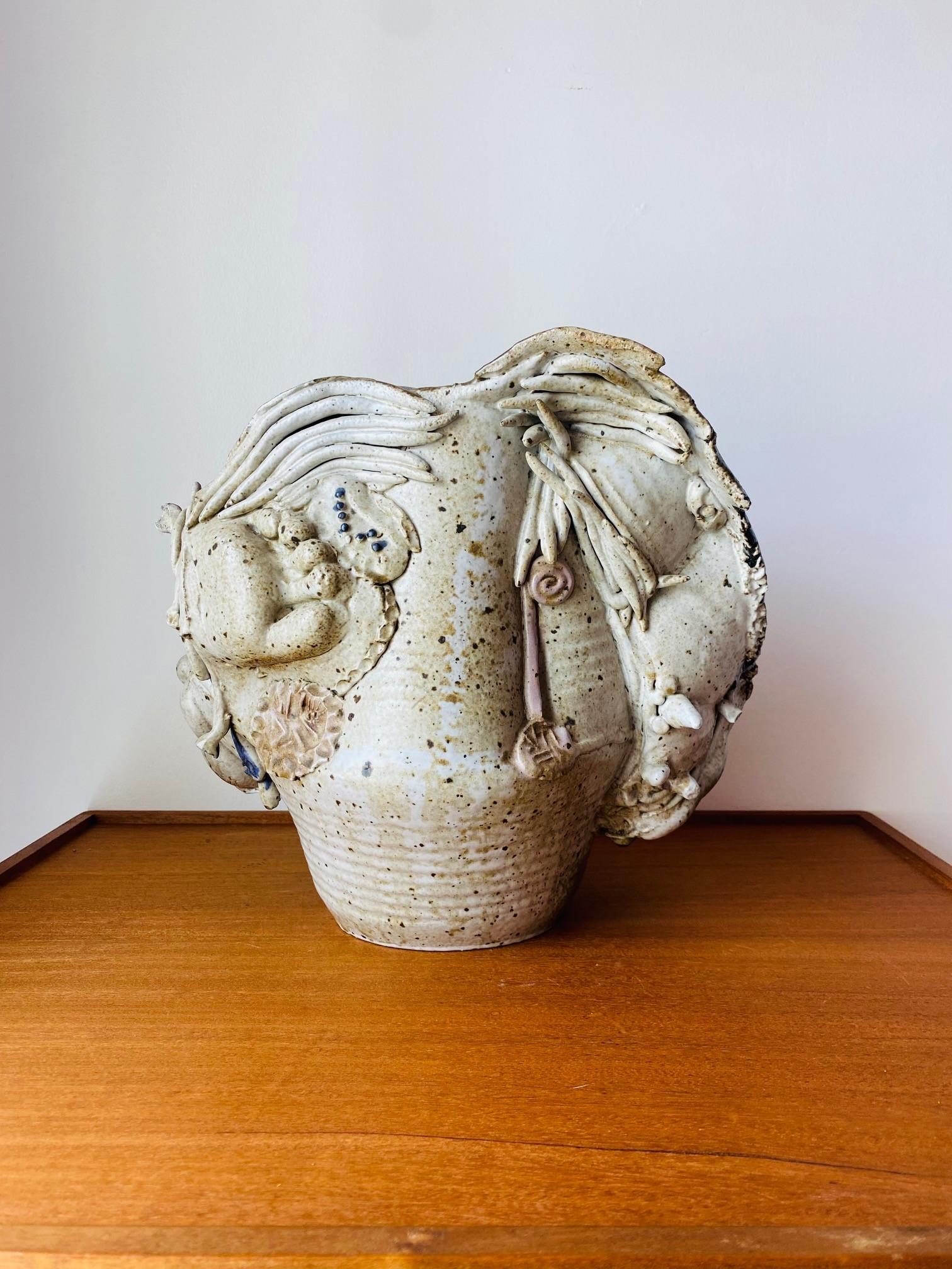 Organic Post Modern Surrealist Ceramic Sculpture For Sale 3