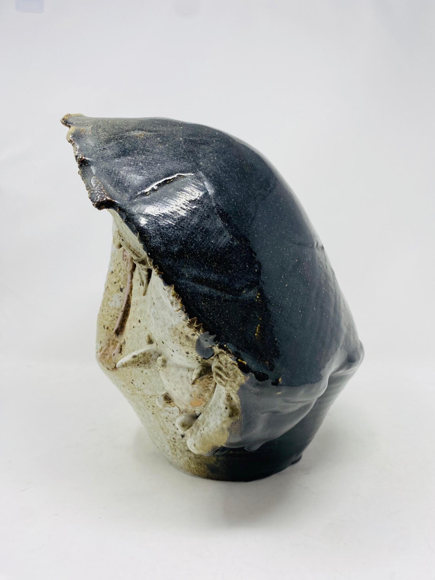 Hand-Crafted Organic Post Modern Surrealist Ceramic Sculpture For Sale