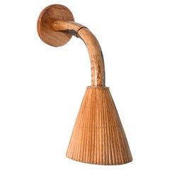 Organic Rattan with Cone Shade Wall Lamp